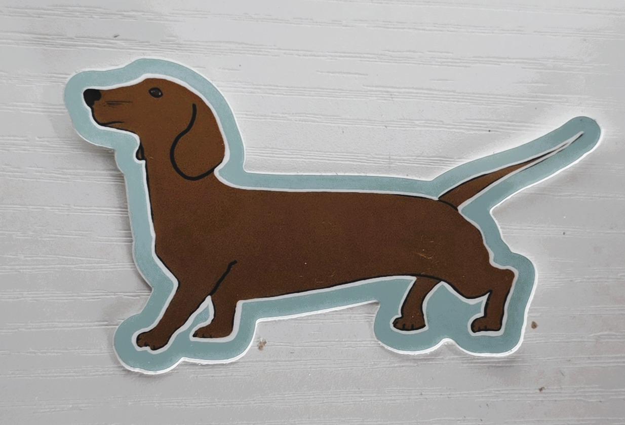 Sticker, Dachshund Dog, Doxie, Vinyl, Die-Cut, 3 Inch