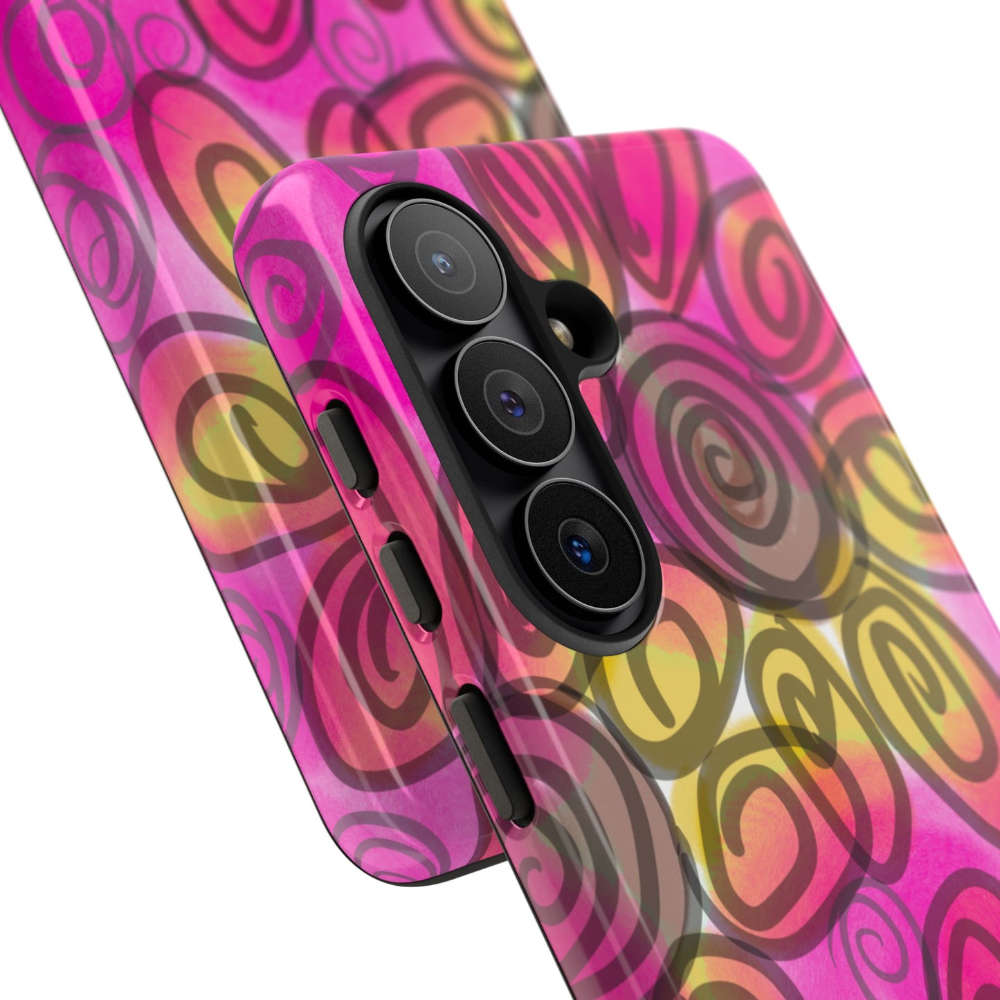 Wonky Pink Floral Phone Case| Tough Case