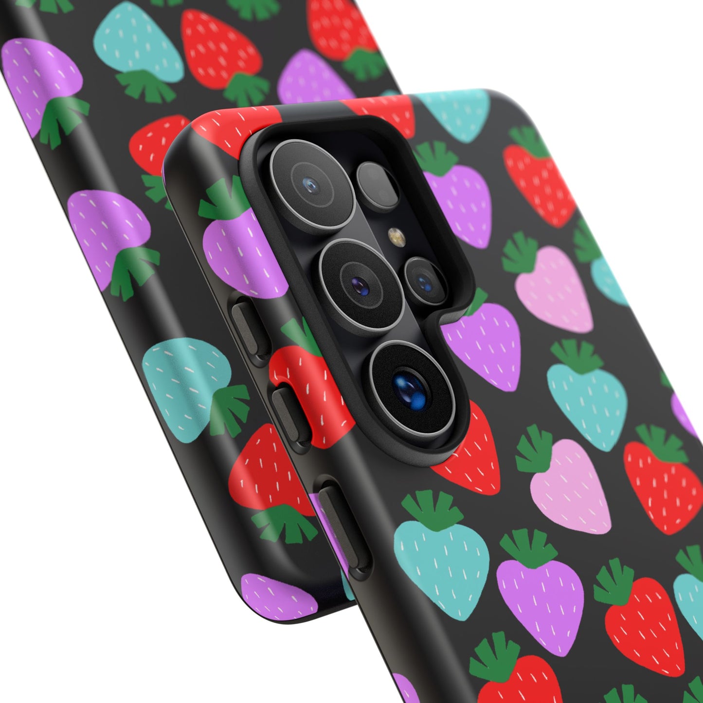 Phone Case, Playful Strawberry Design, Tough Phone Case