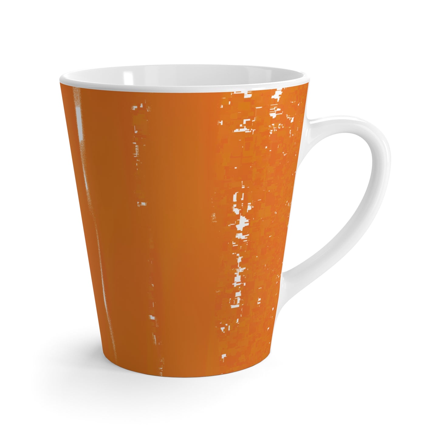 Mug, Springtime Orange Design, Latte Cup, 12 Ounce
