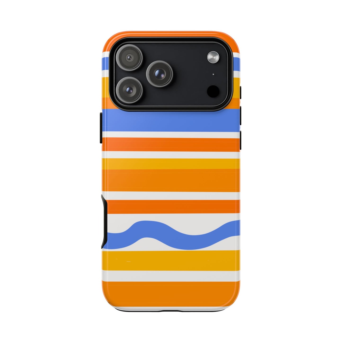Citrus Orange Stripes Phone Case| Tough Case