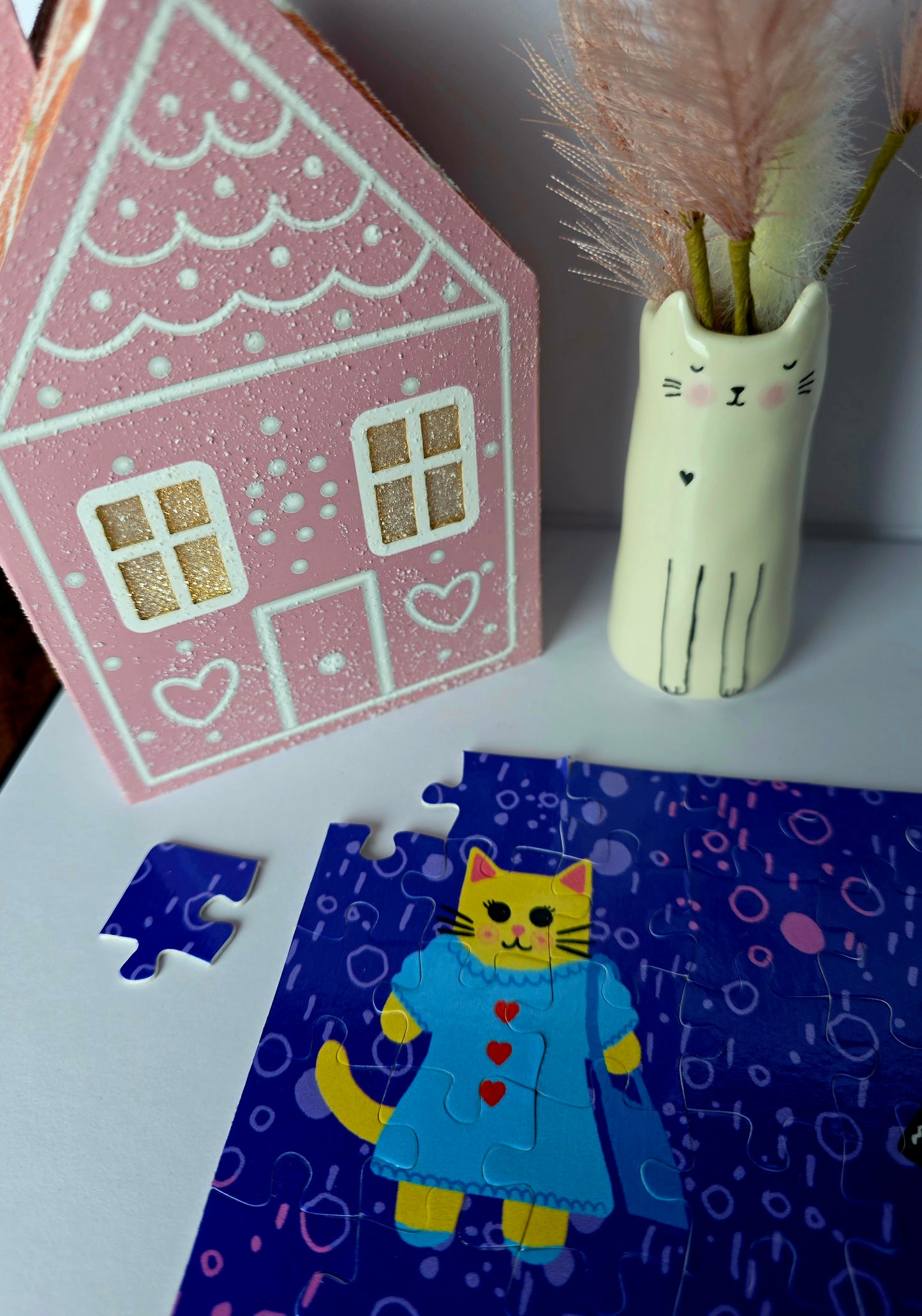 Whimsical Cat Puzzle for Cat Lovers, Fun Gift for Kids & Adults, 120, 252, 500-Piece, Home Decor, Cat Themed Gift, Puzzle Night