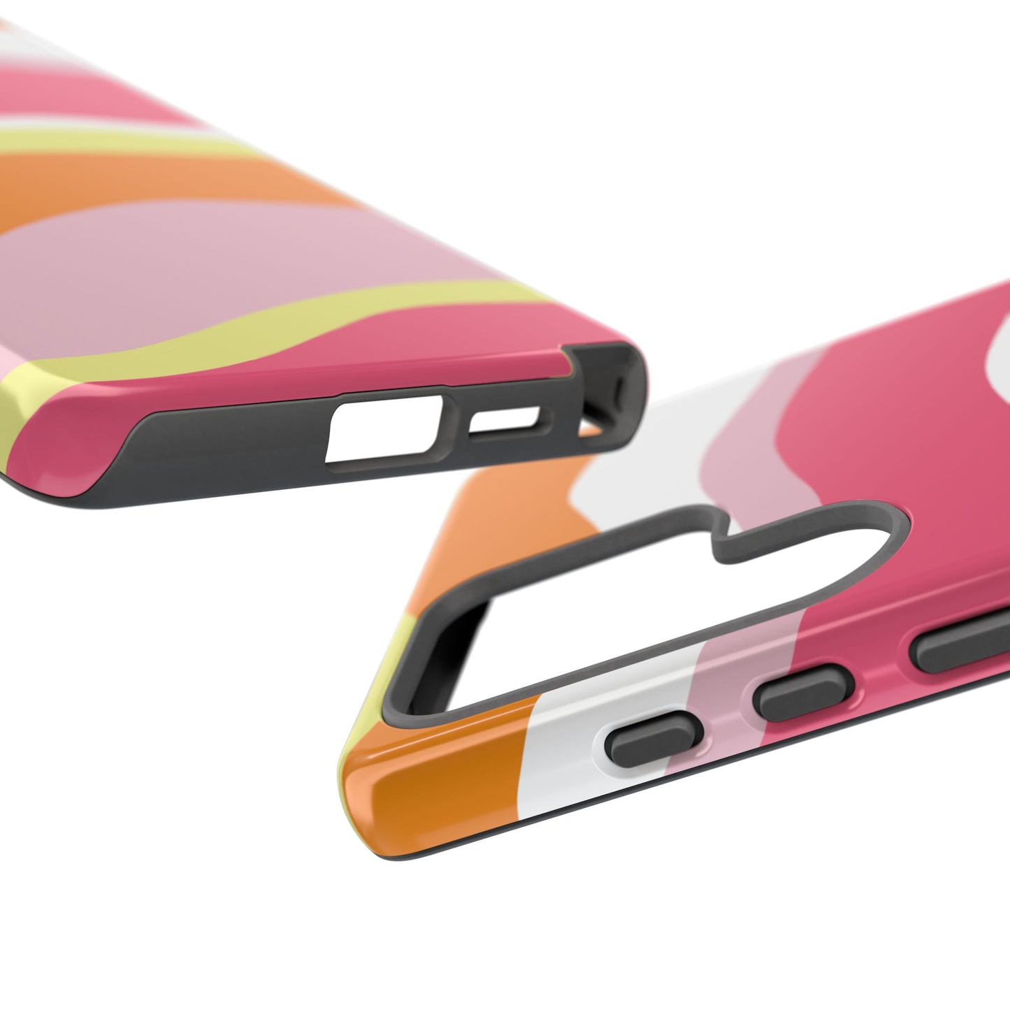 Wavy Pink and Orange Layers Phone Case| Tough Case