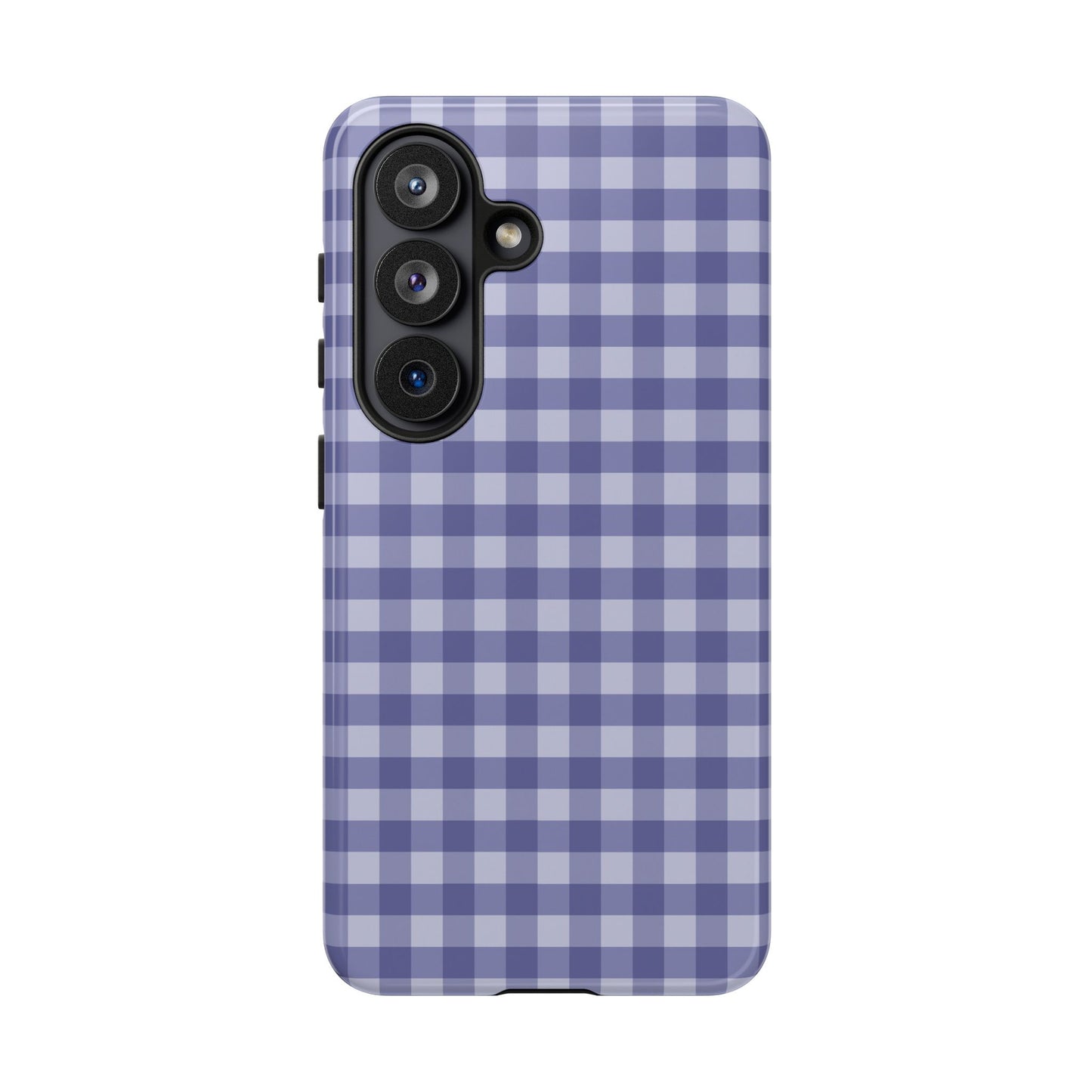 Phone Case, Navy Gingham Design, Tough Phone Case