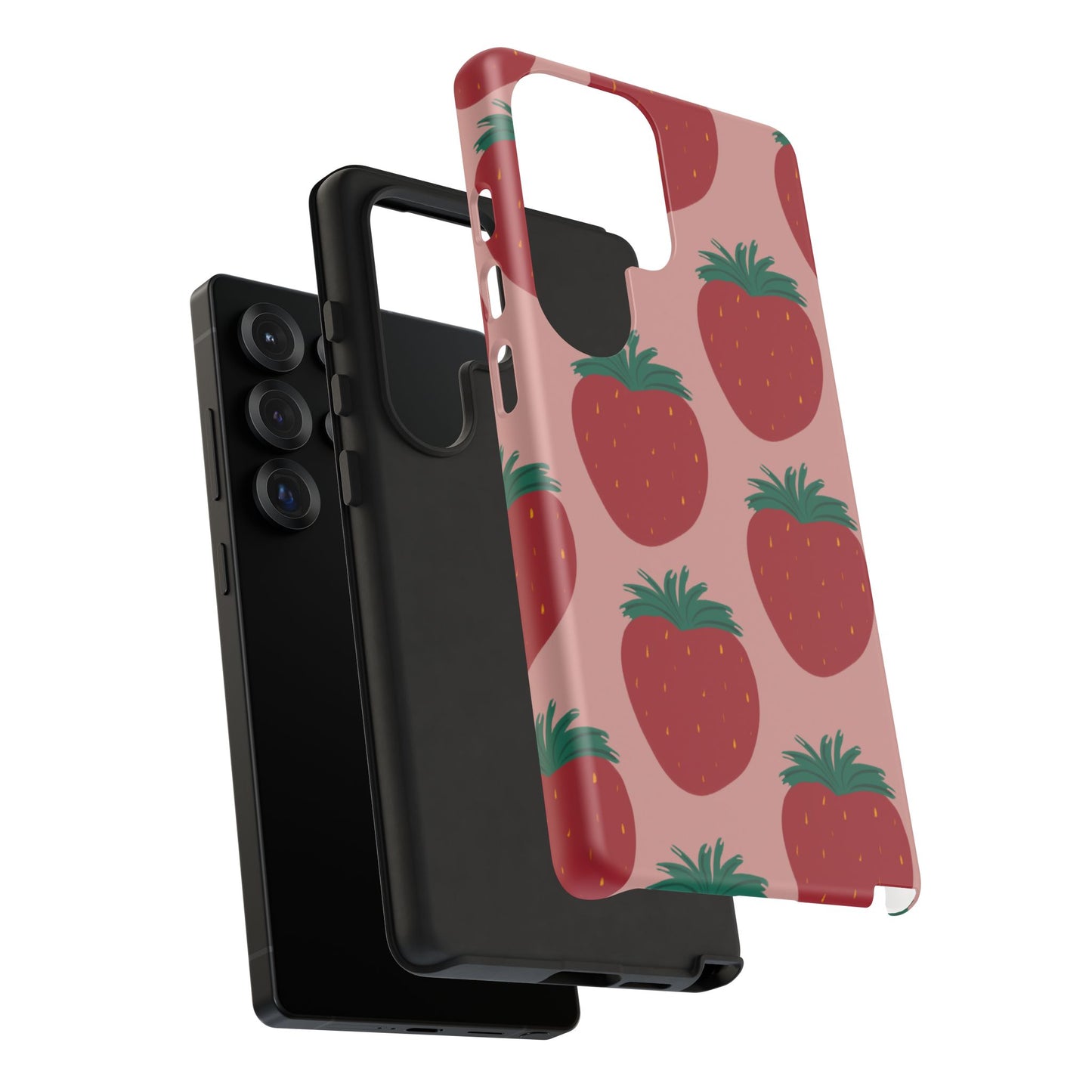 Phone Case, Strawberry Painted Design, Tough Phone Case