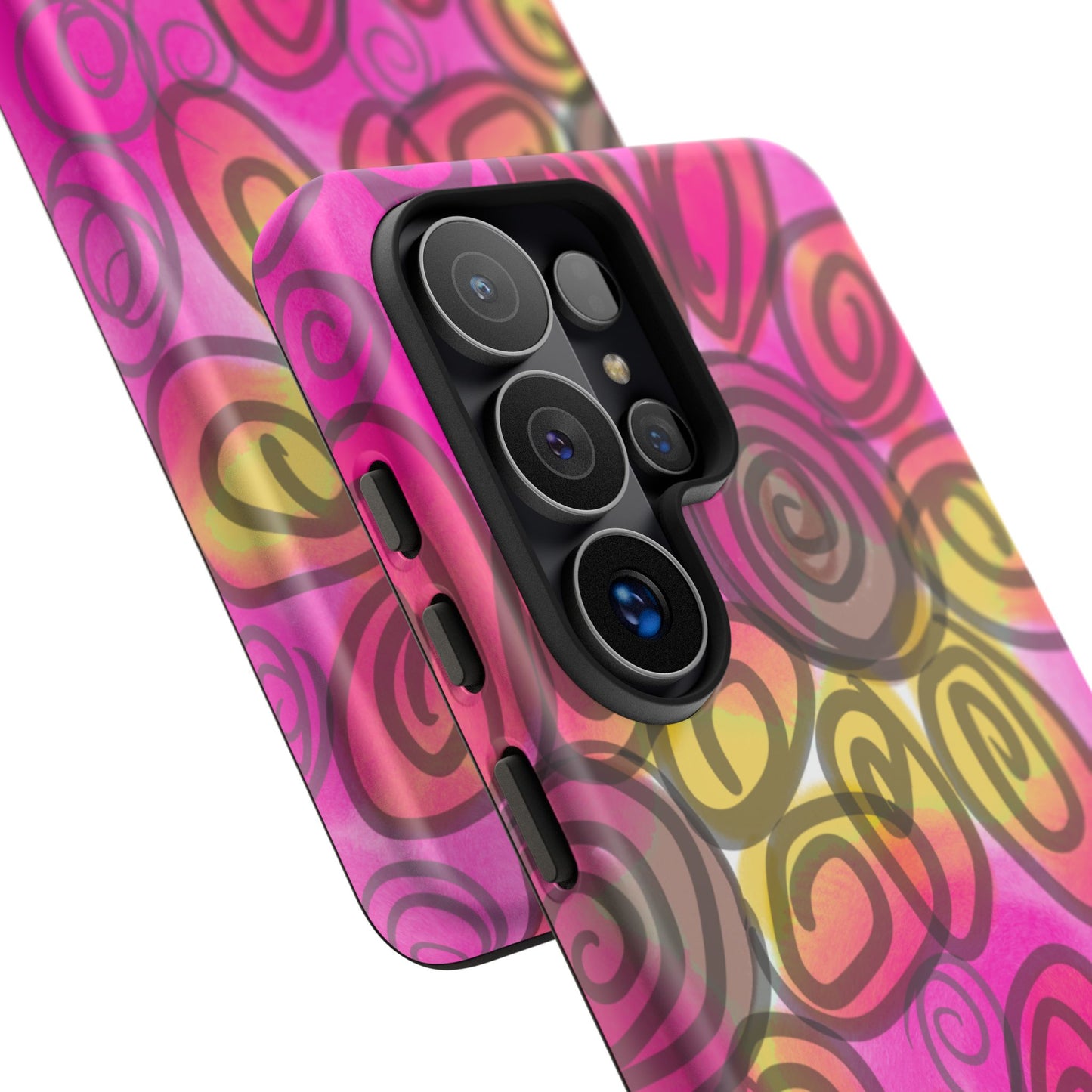 Wonky Pink Floral Phone Case| Tough Case
