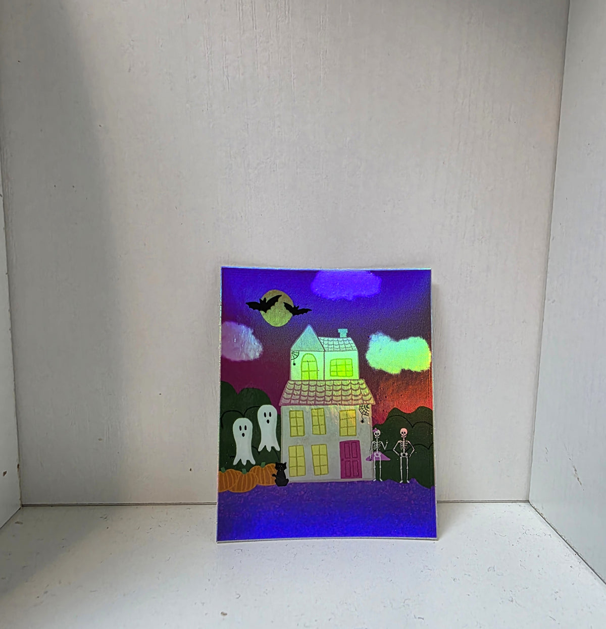 Haunted House Holographic Sticker