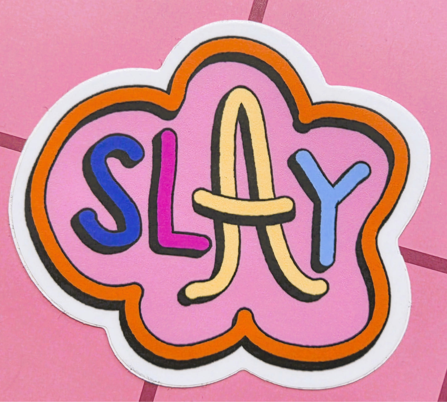 Sticker, "Slay" Sticker in Multi Colors, Vinyl, Die-Cut, 3 Inches