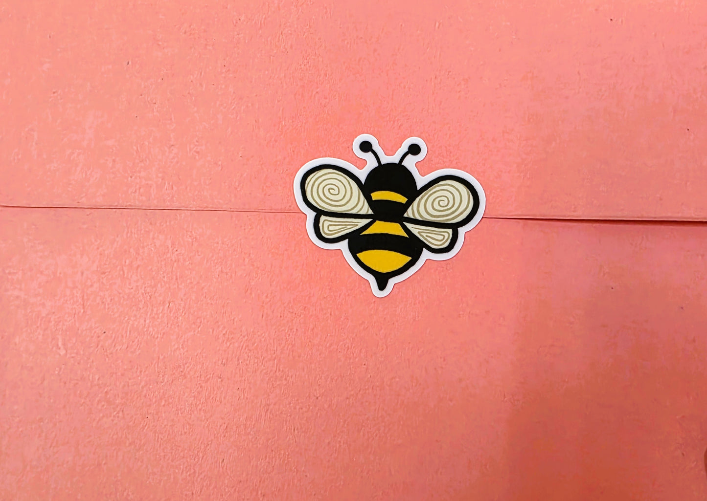 Sticker Sheet, Artistic Bee Design, 4" X 6" Sticker Sheet With 6 Individual Bee Stickers, Vinyl