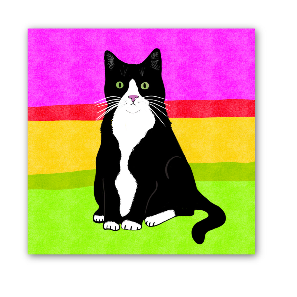 Tuxedo Cat Sticker, Vinyl, Waterproof