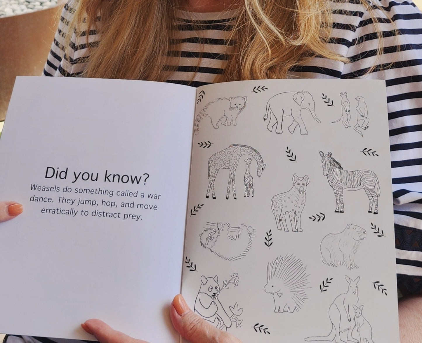 Wildlife Coloring Book, 24 Wild Animals + Animal Facts, Heavy Duty Pages 8" x 10"