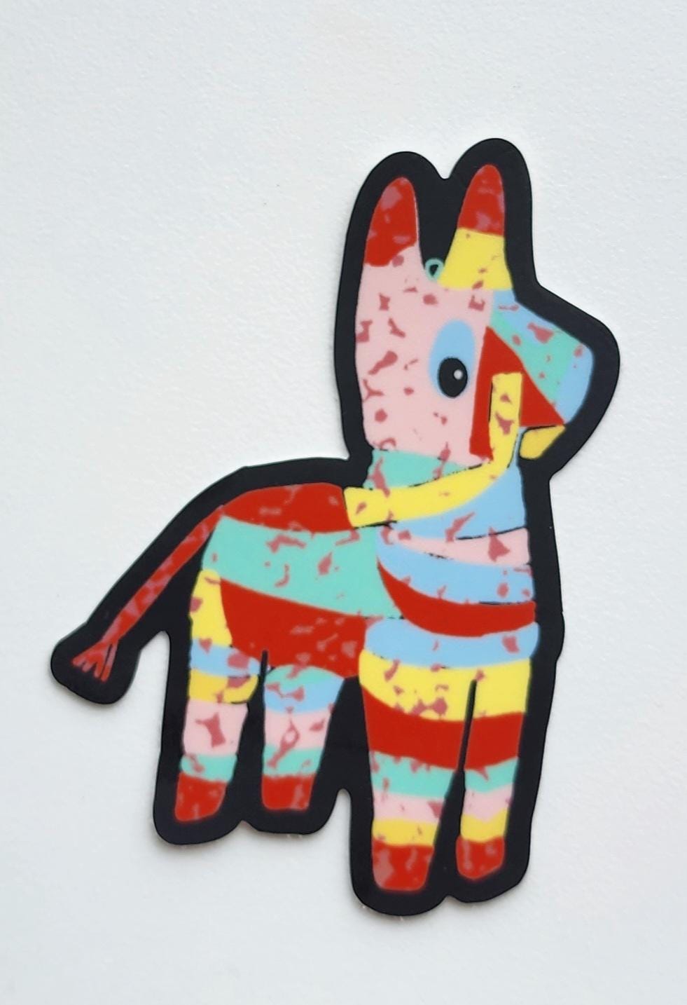 Sticker, Donkey Pinata Design, Vinyl, Die-Cut, 3 Inches
