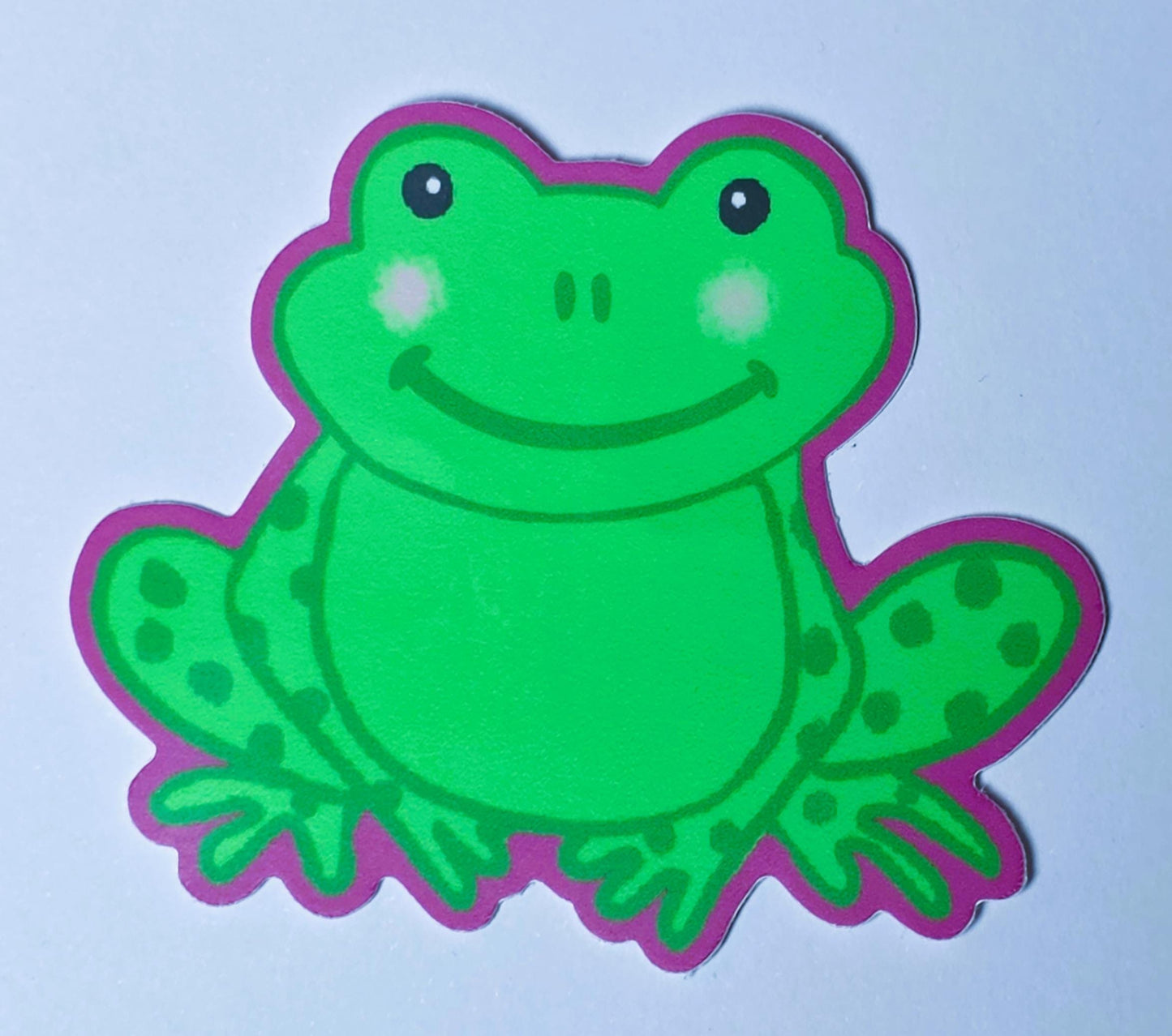 Sticker, Green Frog, Vinyl, Die-Cut, 3 Inch