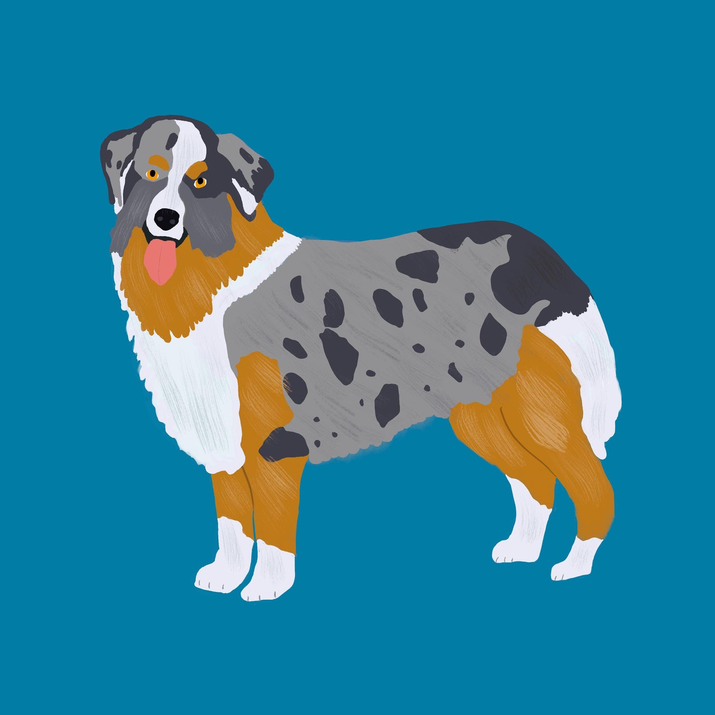 Sticker, Australian Shepherd Dog Sticker, Vinyl, Die-Cut, 3 Inches
