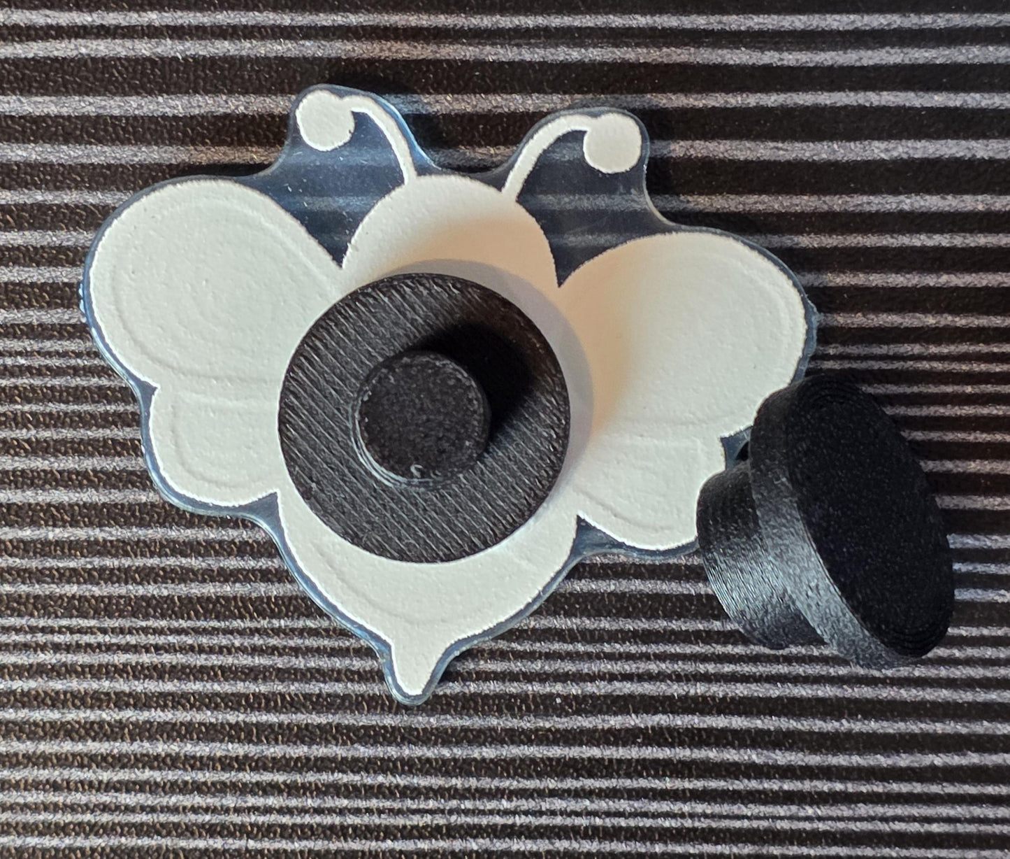 Bag Charm, Acrylic Bee with Bog Bag Type Backing, 2 Inches