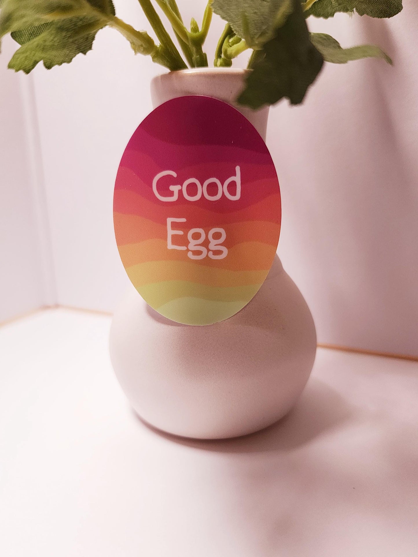 Sticker, "Good Egg" Colorful Egg Sticker, Choose Color, Vinyl, Die-Cut, 3 Inch