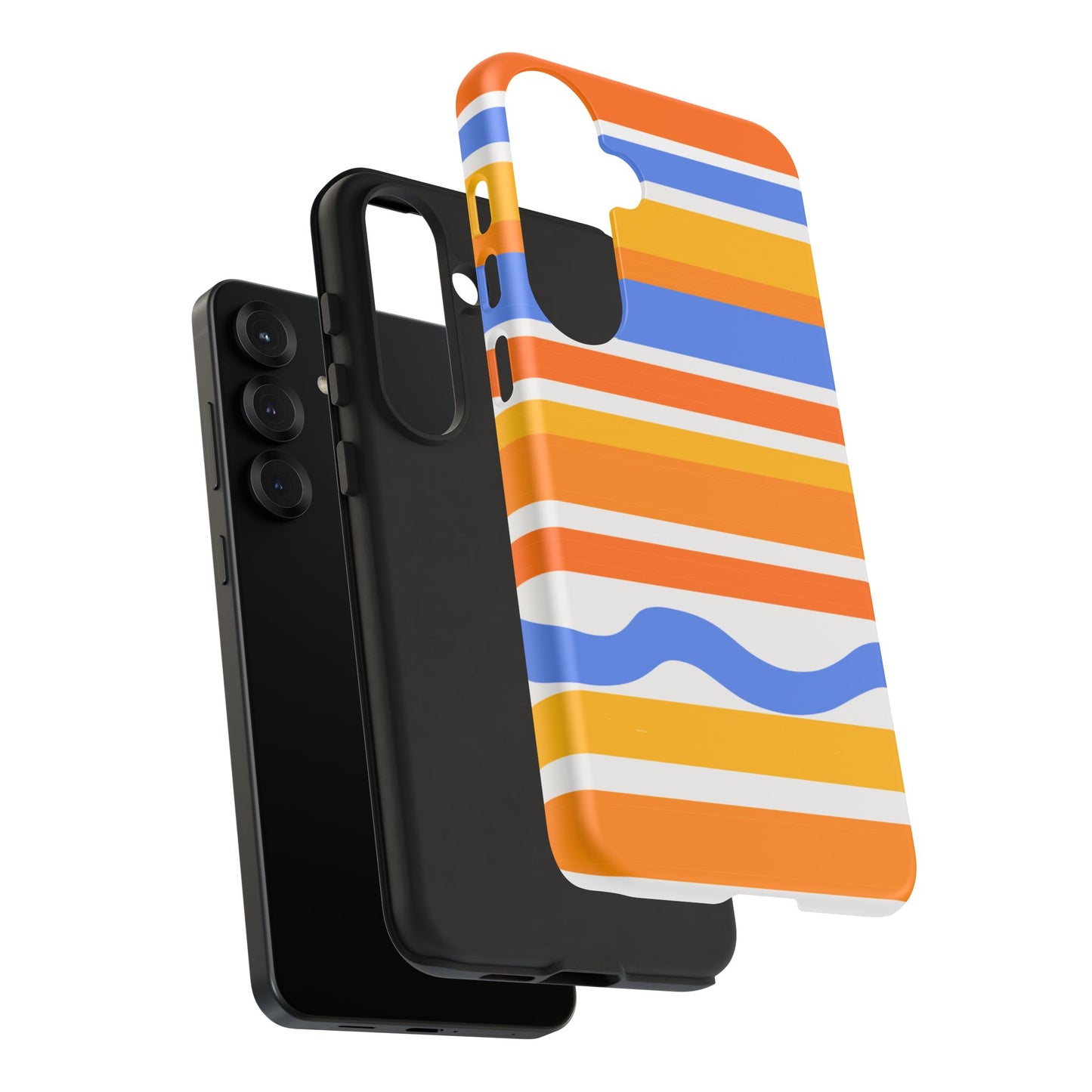 Citrus Orange Stripes Phone Case| Tough Case