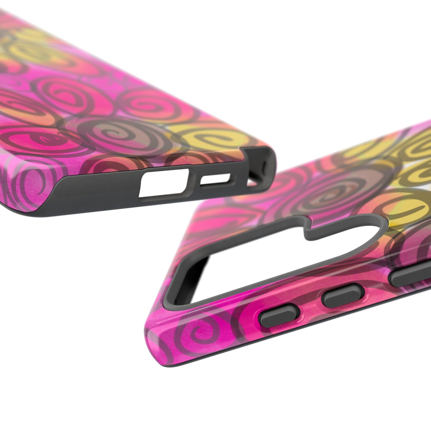 Wonky Pink Floral Phone Case| Tough Case