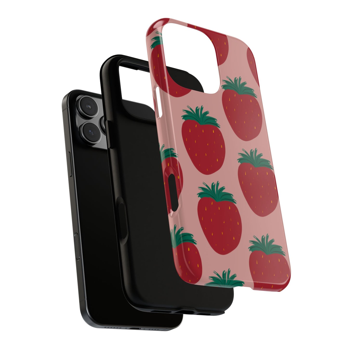 Phone Case, Strawberry Painted Design, Tough Phone Case