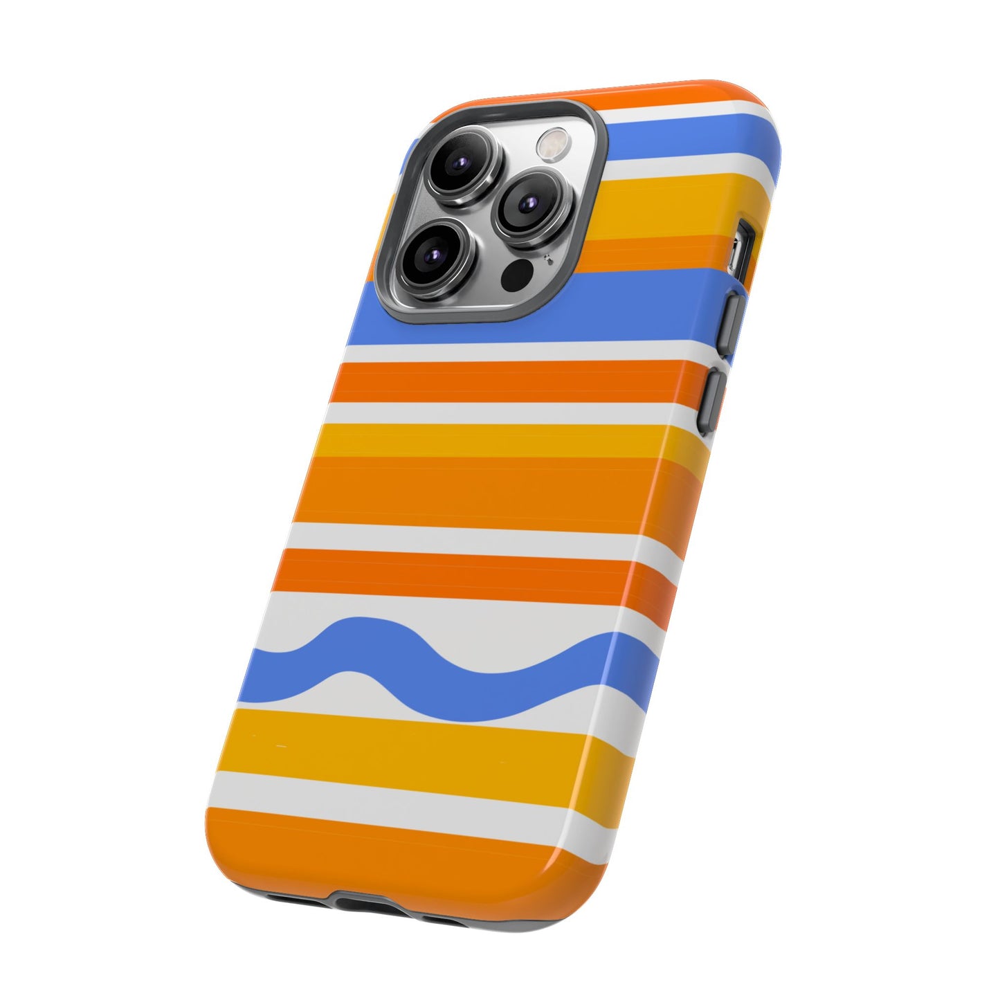 Citrus Orange Stripes Phone Case| Tough Case