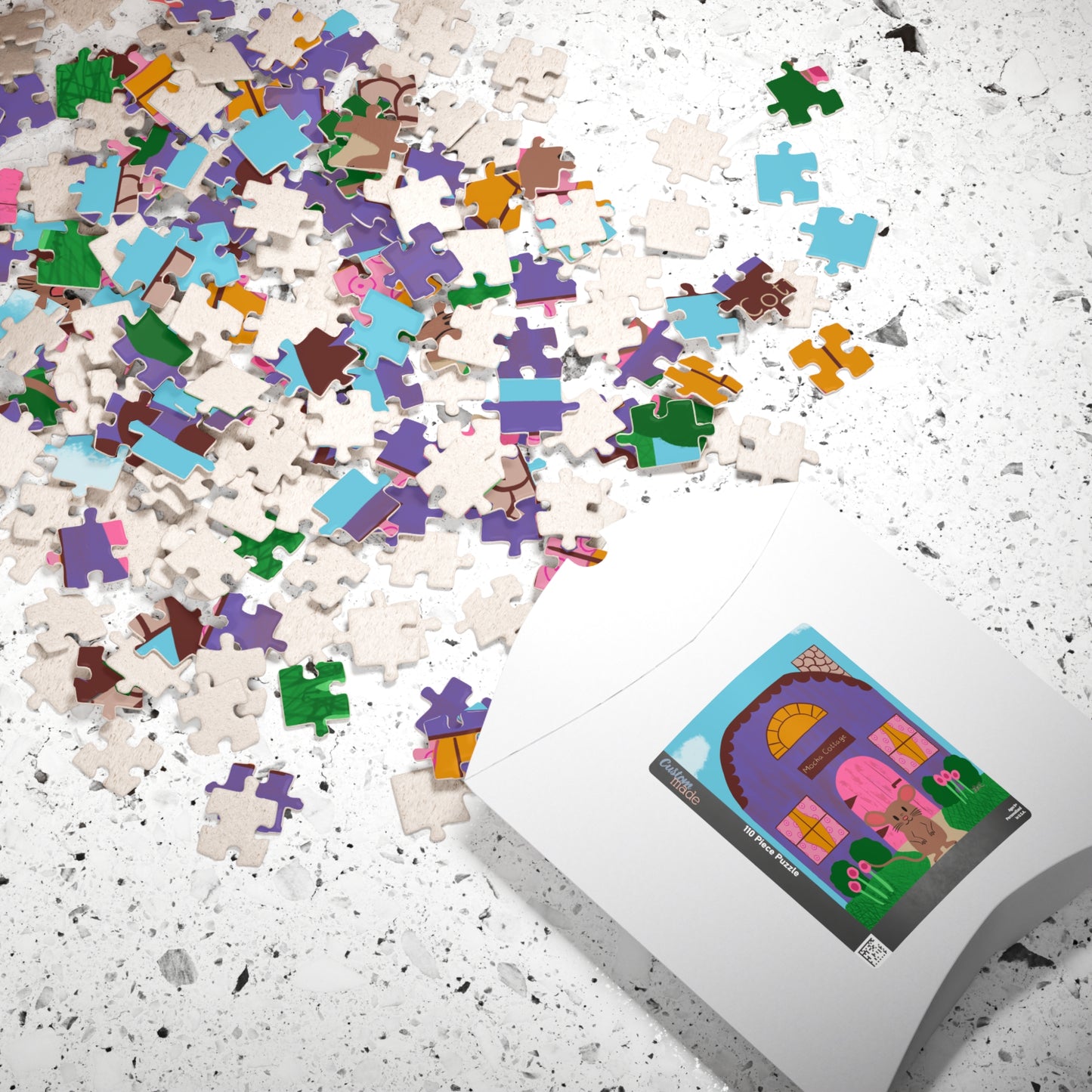 Puzzle, Mocha Mouse and His Cottage, Jigsaw Puzzle, Family Fun, 110-520 Pieces