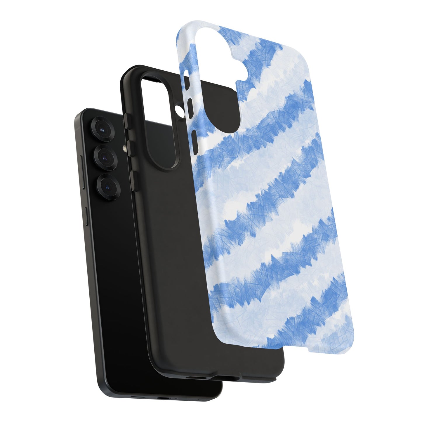 Chunky Blue Stripes Phone Case| Tough Case