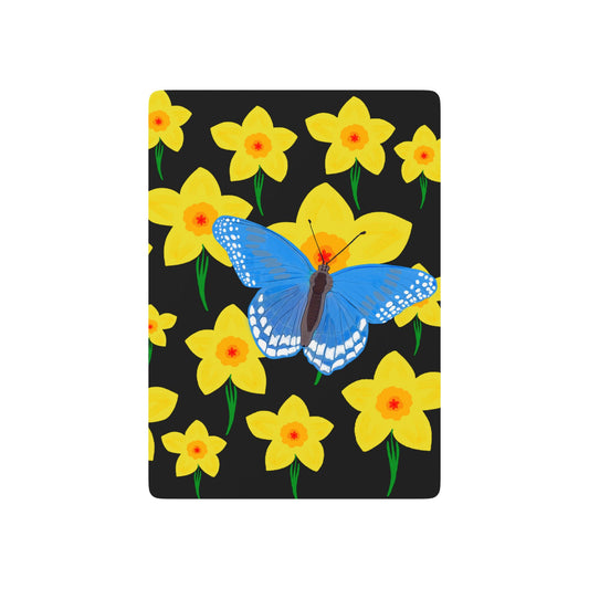 Playing Cards, Butterfly Daffodil Design, 1 Deck of Standard Playing Cards, Family Fun