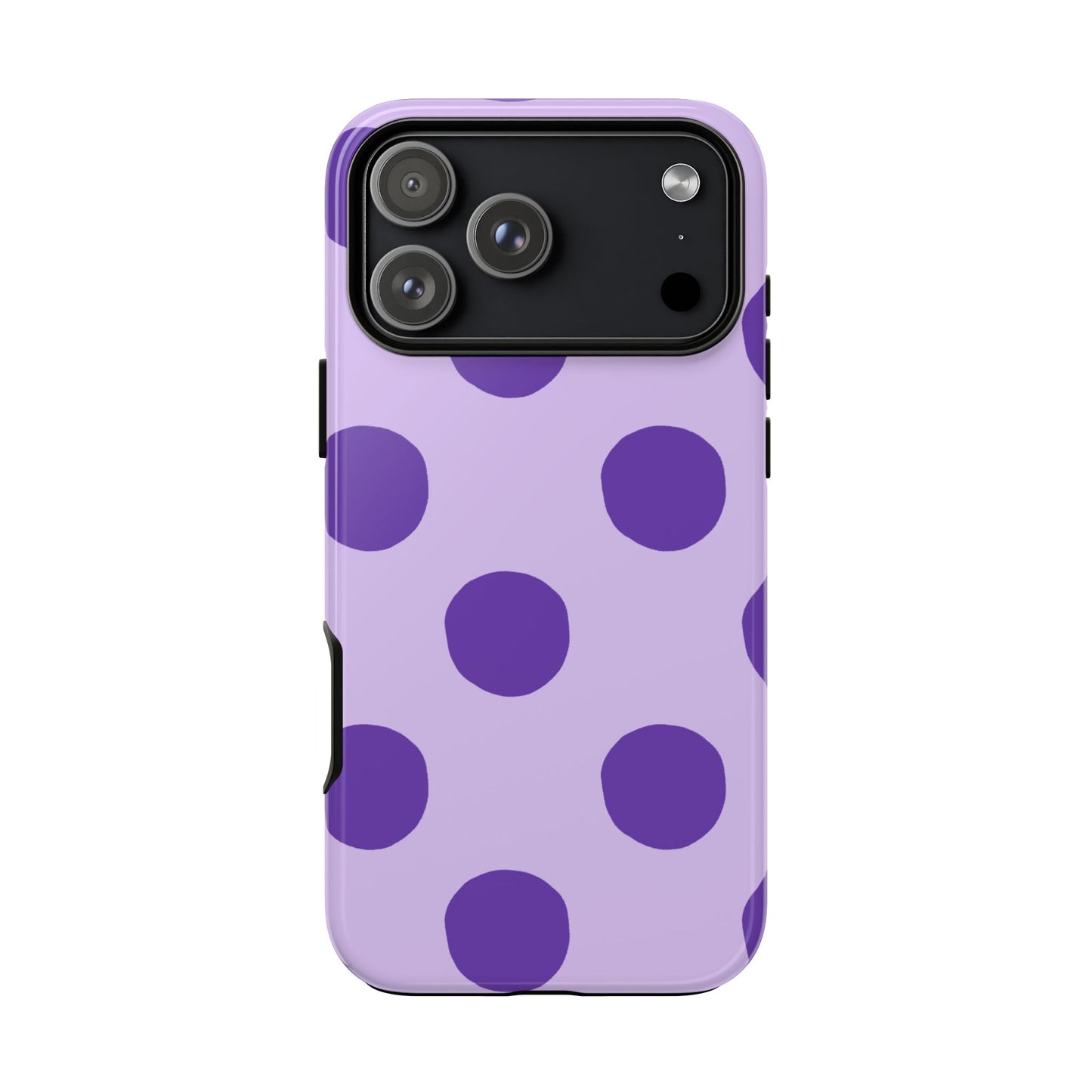 Phone Case, Purple Polka Dot Design, Tough Phone Case