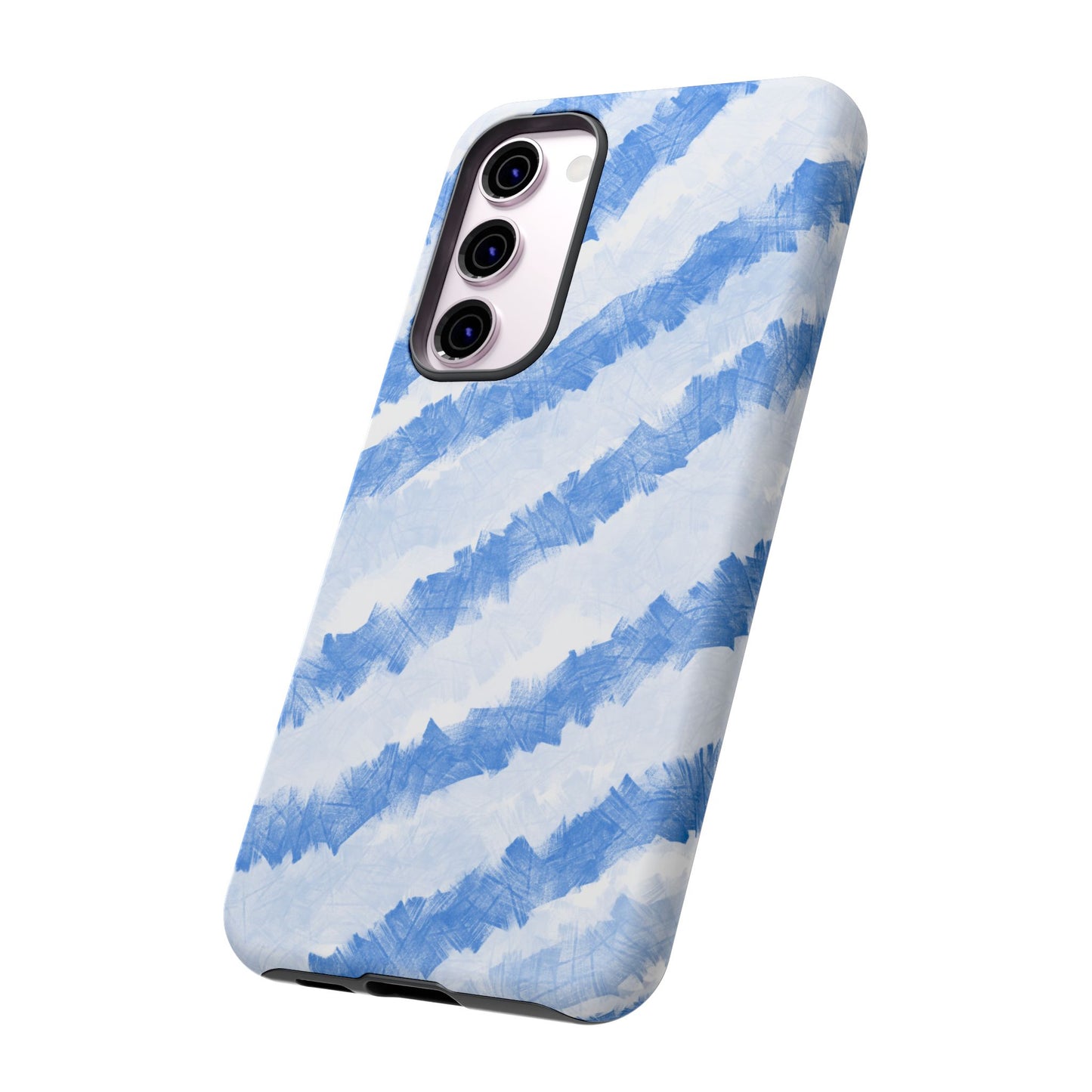 Chunky Blue Stripes Phone Case| Tough Case