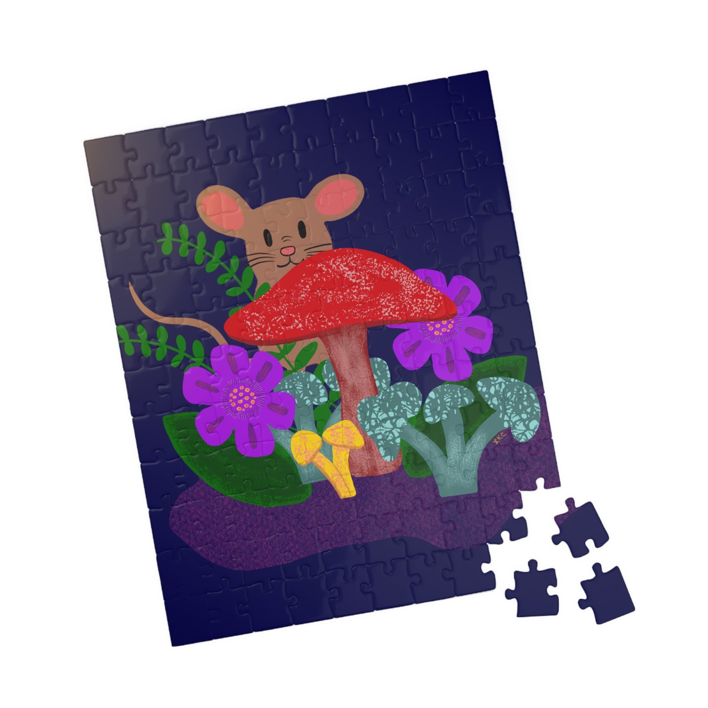 Puzzle, Mocha Mouse in Mushroom Forest, Jigsaw Puzzle, Family Fun, 110-520 Pieces