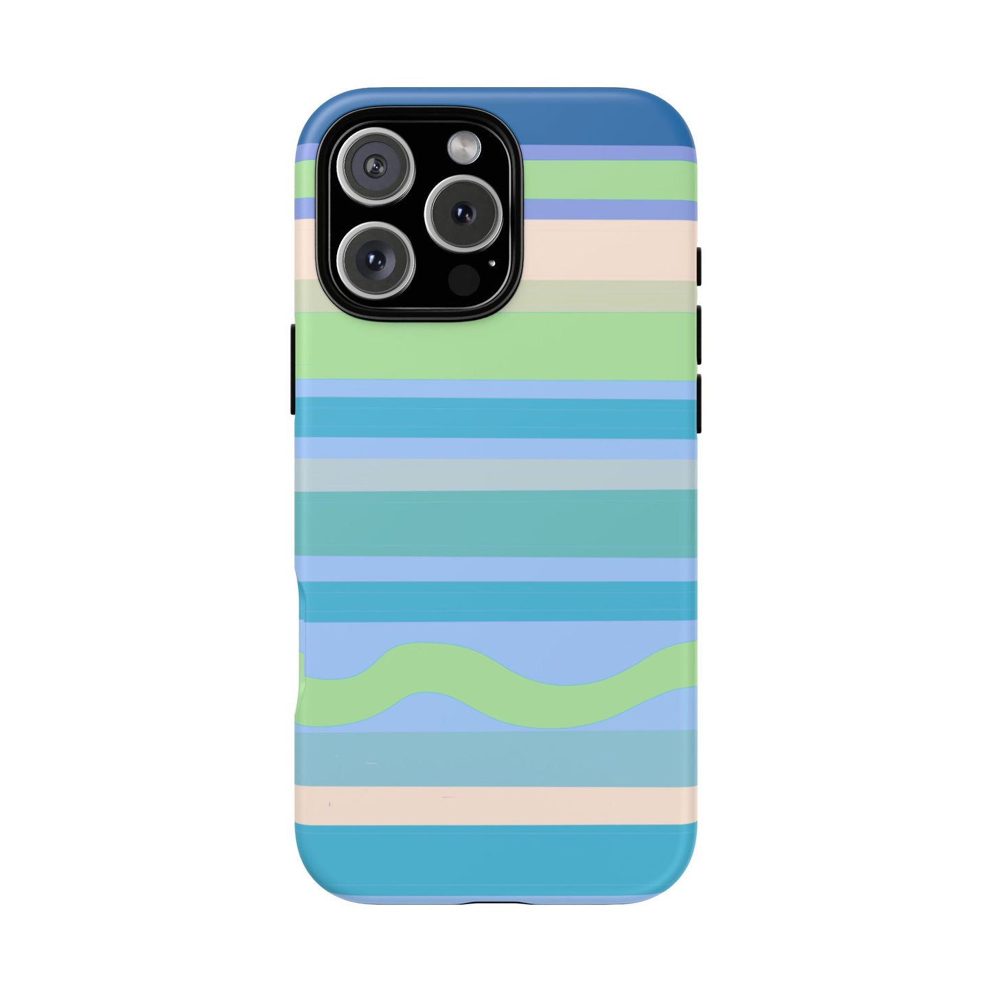 Cool Blue Stripes Phone Case| Tough Case