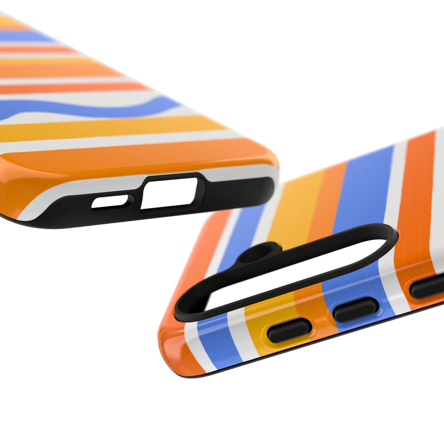 Citrus Orange Stripes Phone Case| Tough Case