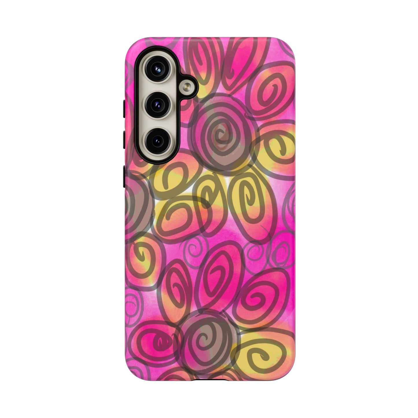 Wonky Pink Floral Phone Case| Tough Case