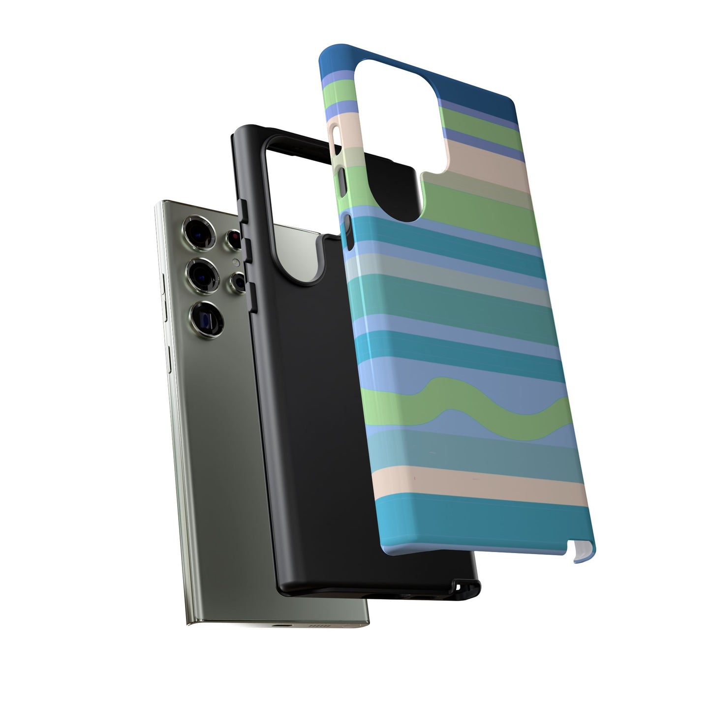 Cool Blue Stripes Phone Case| Tough Case