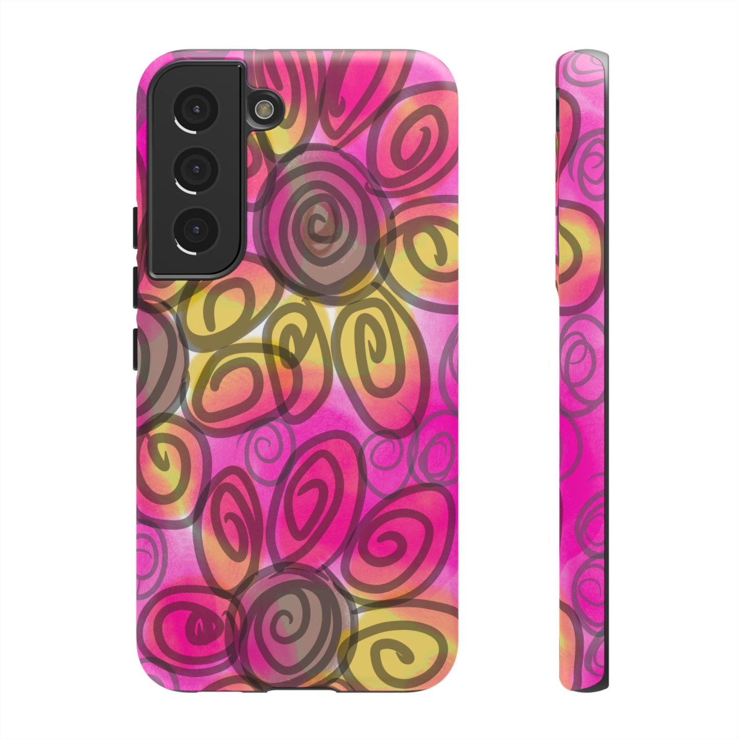 Wonky Pink Floral Phone Case| Tough Case