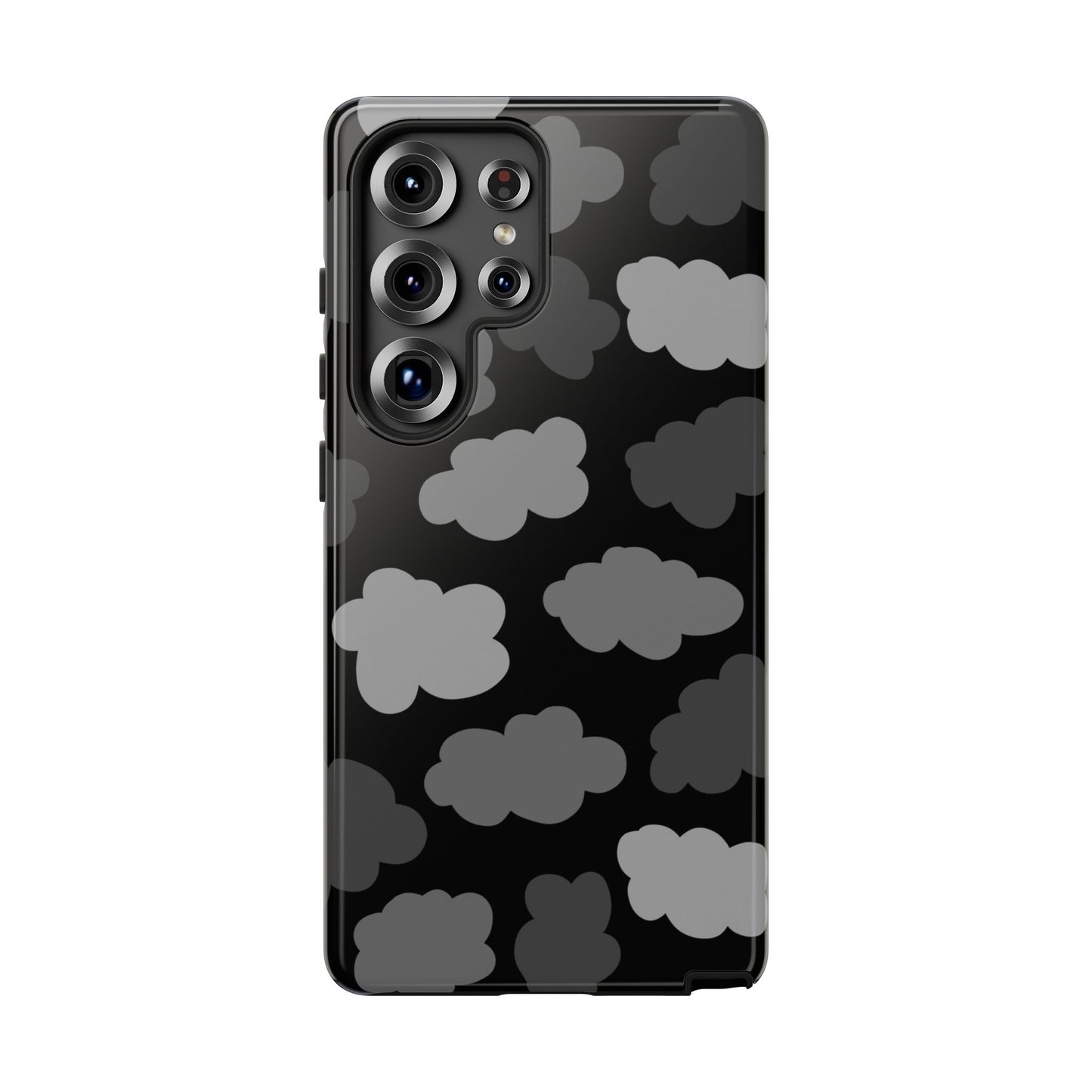 Phone Case, B & W Spooky Cloud Artistic Design, Tough Phone Case