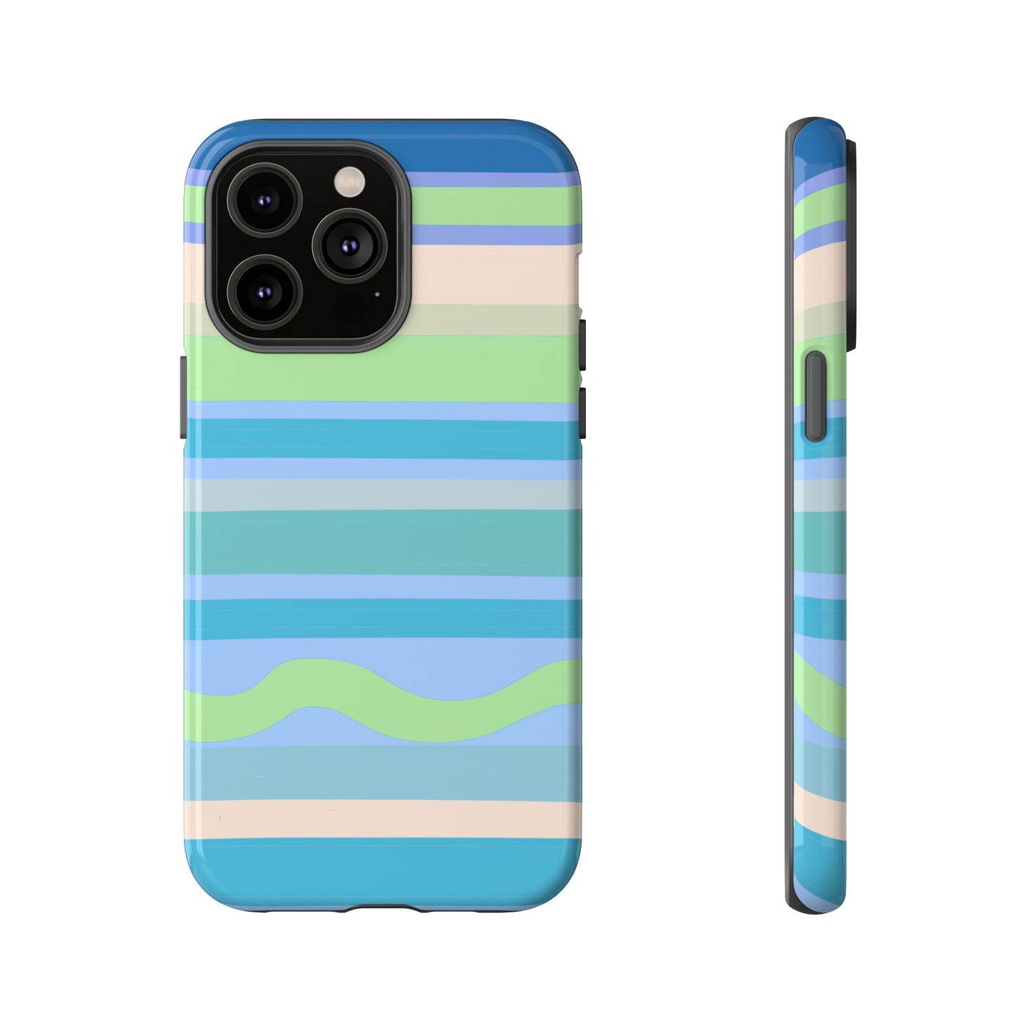 Cool Blue Stripes Phone Case| Tough Case