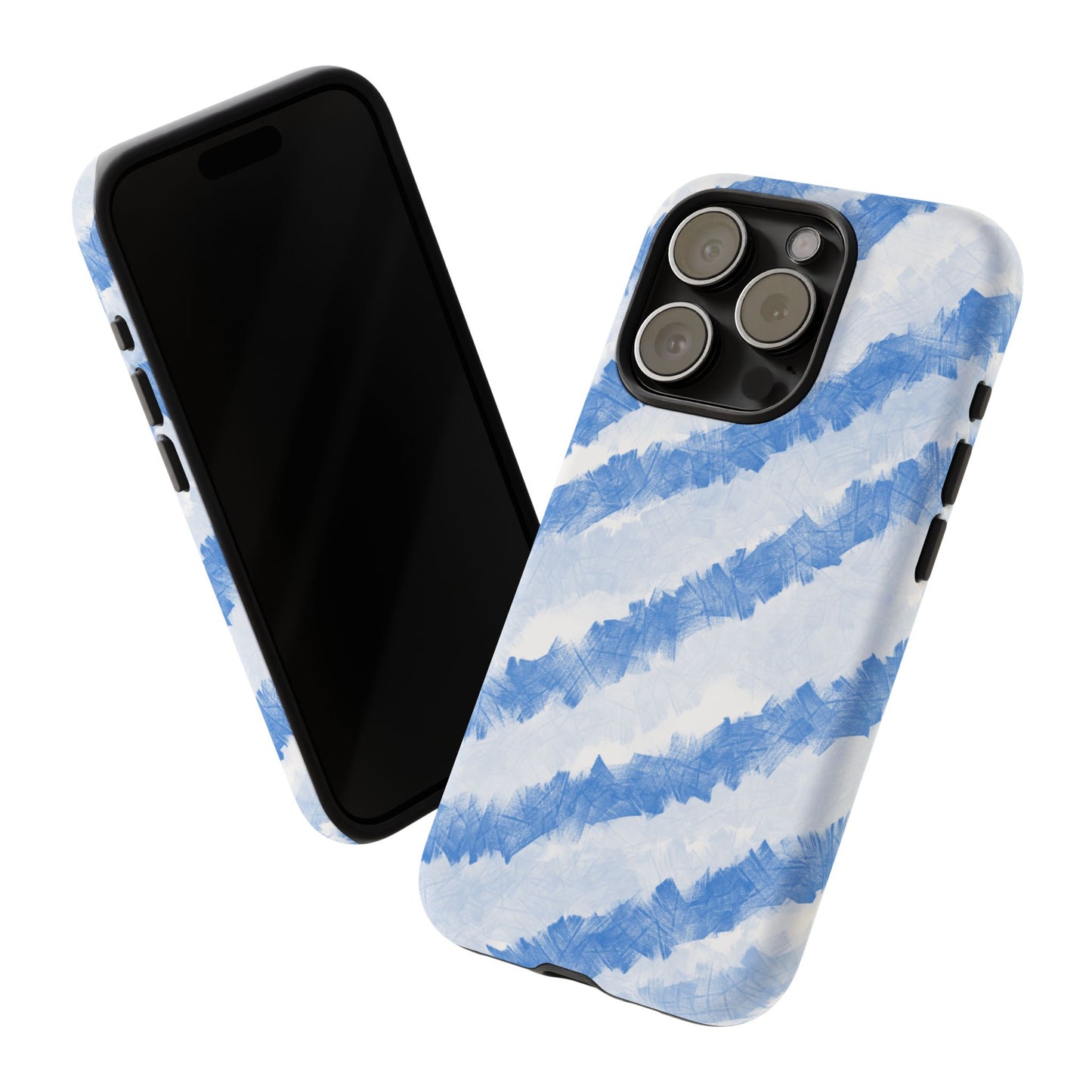 Chunky Blue Stripes Phone Case| Tough Case