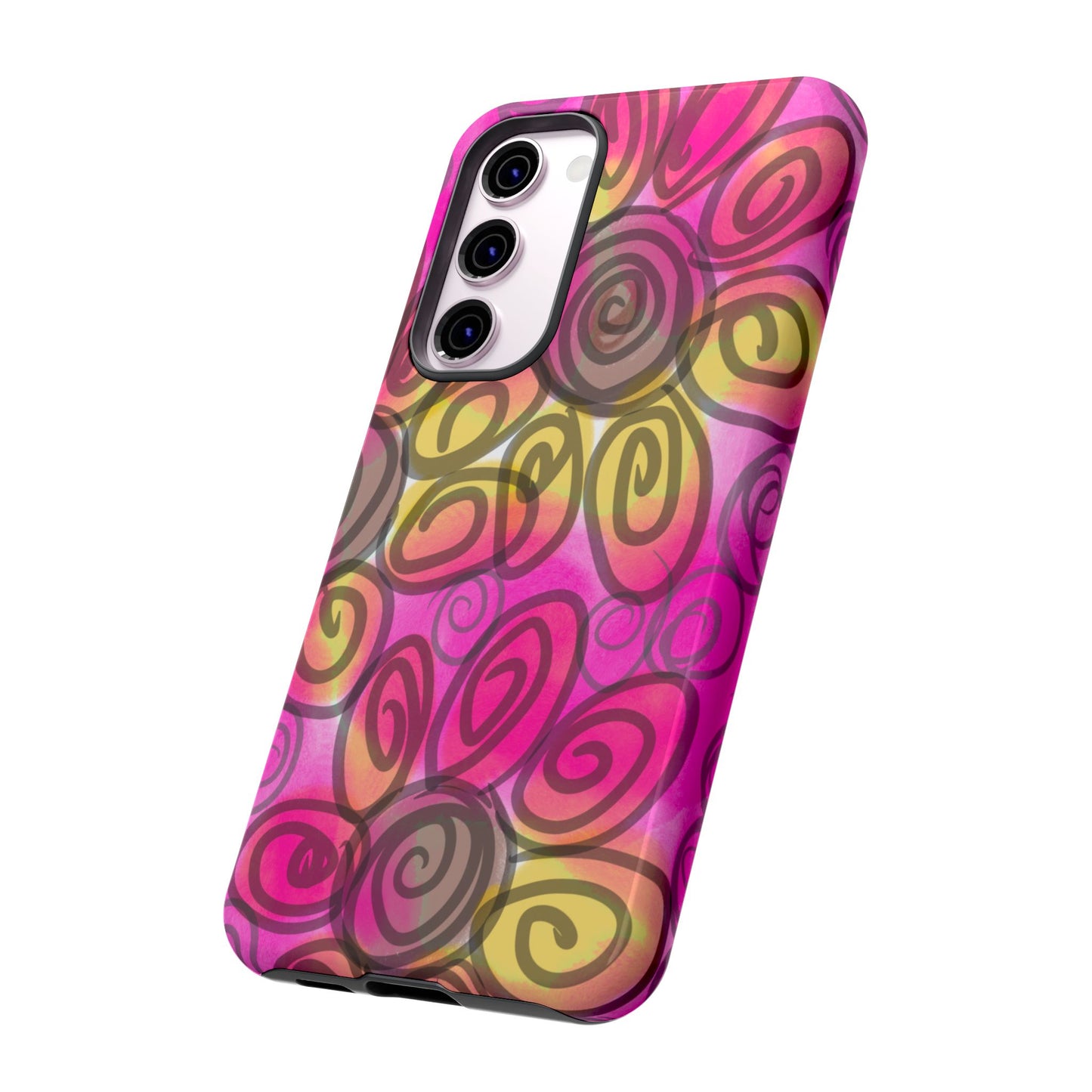 Wonky Pink Floral Phone Case| Tough Case
