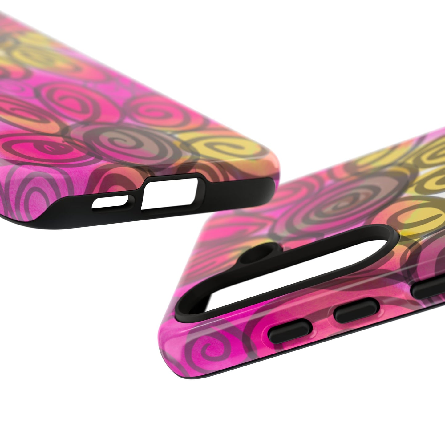Wonky Pink Floral Phone Case| Tough Case