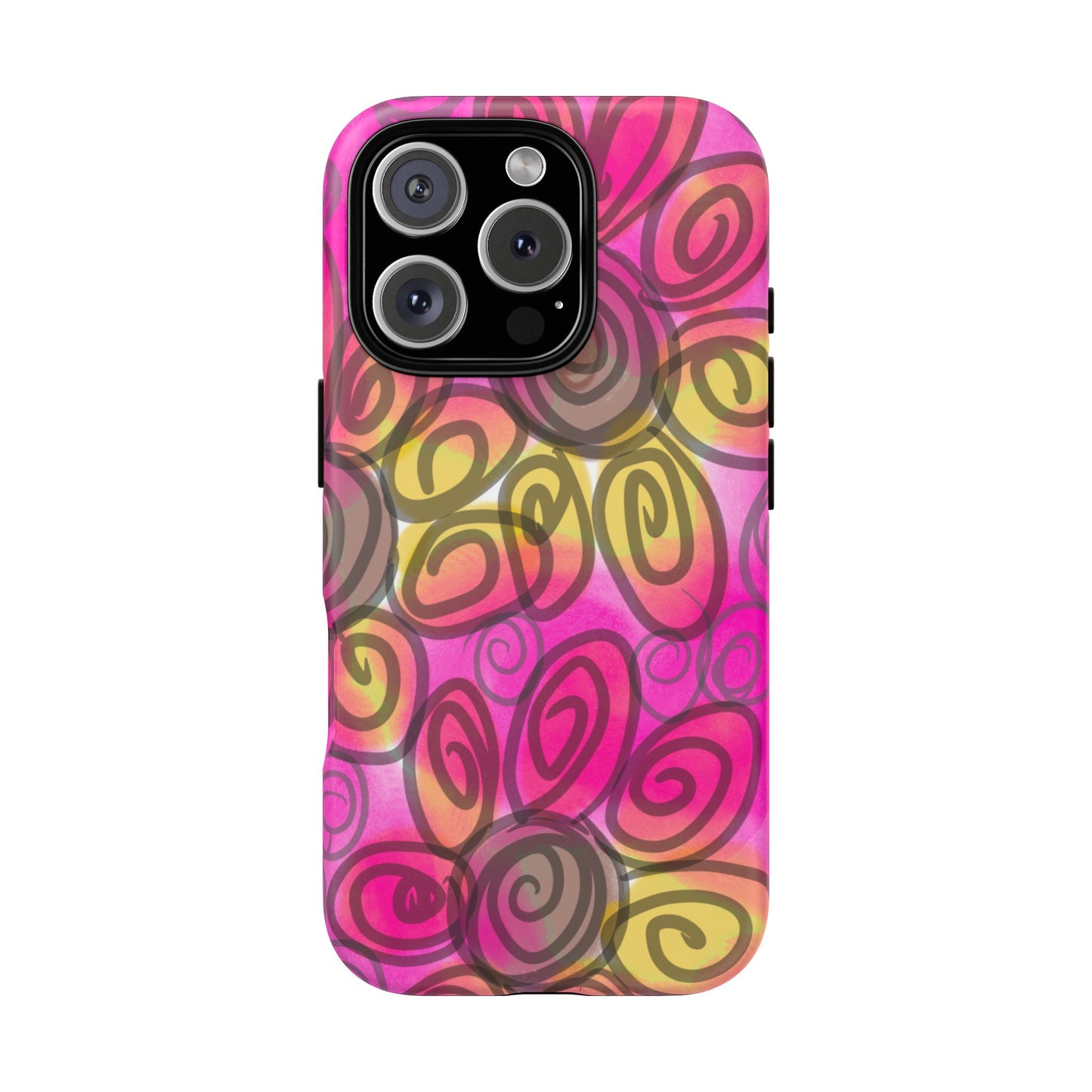 Wonky Pink Floral Phone Case| Tough Case