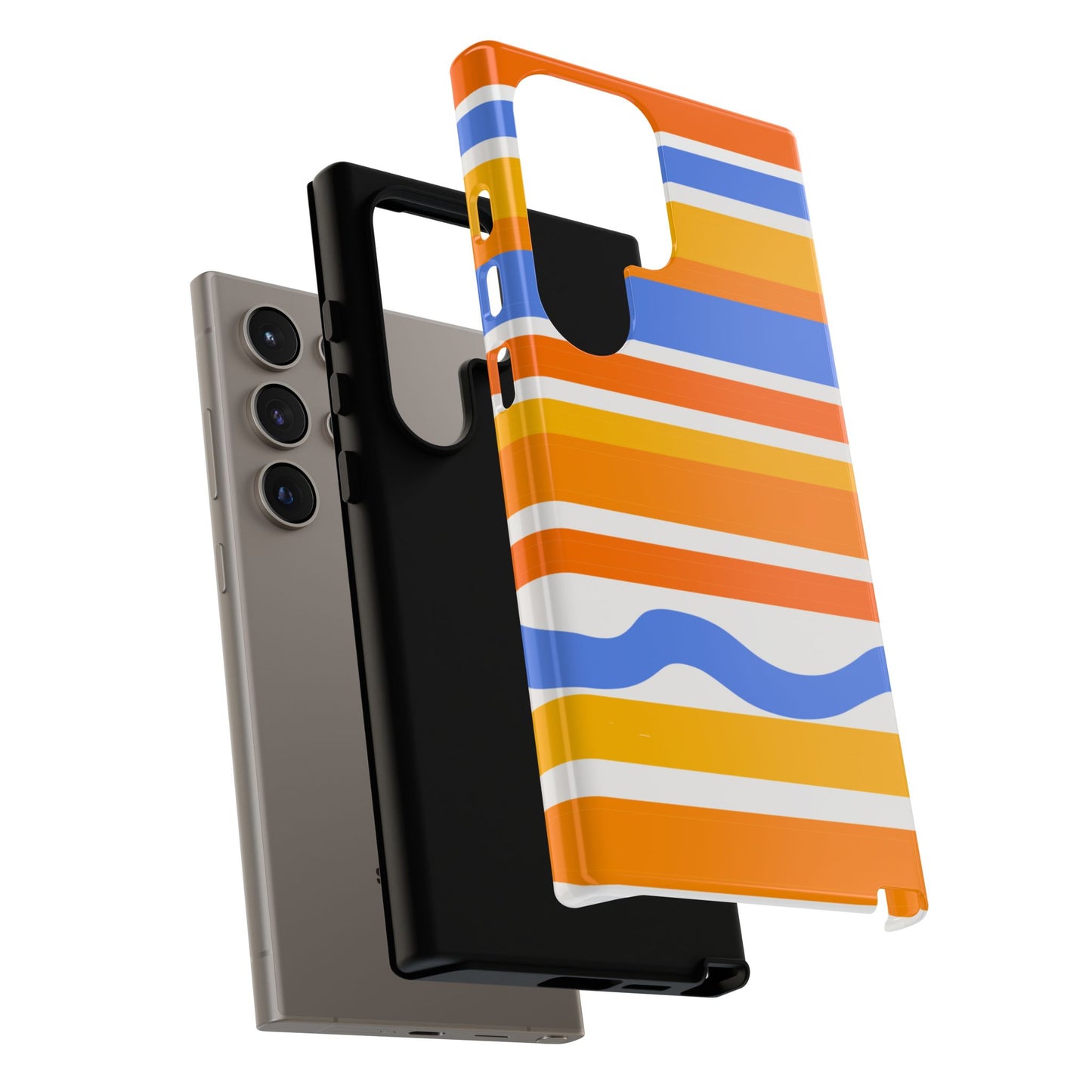Citrus Orange Stripes Phone Case| Tough Case