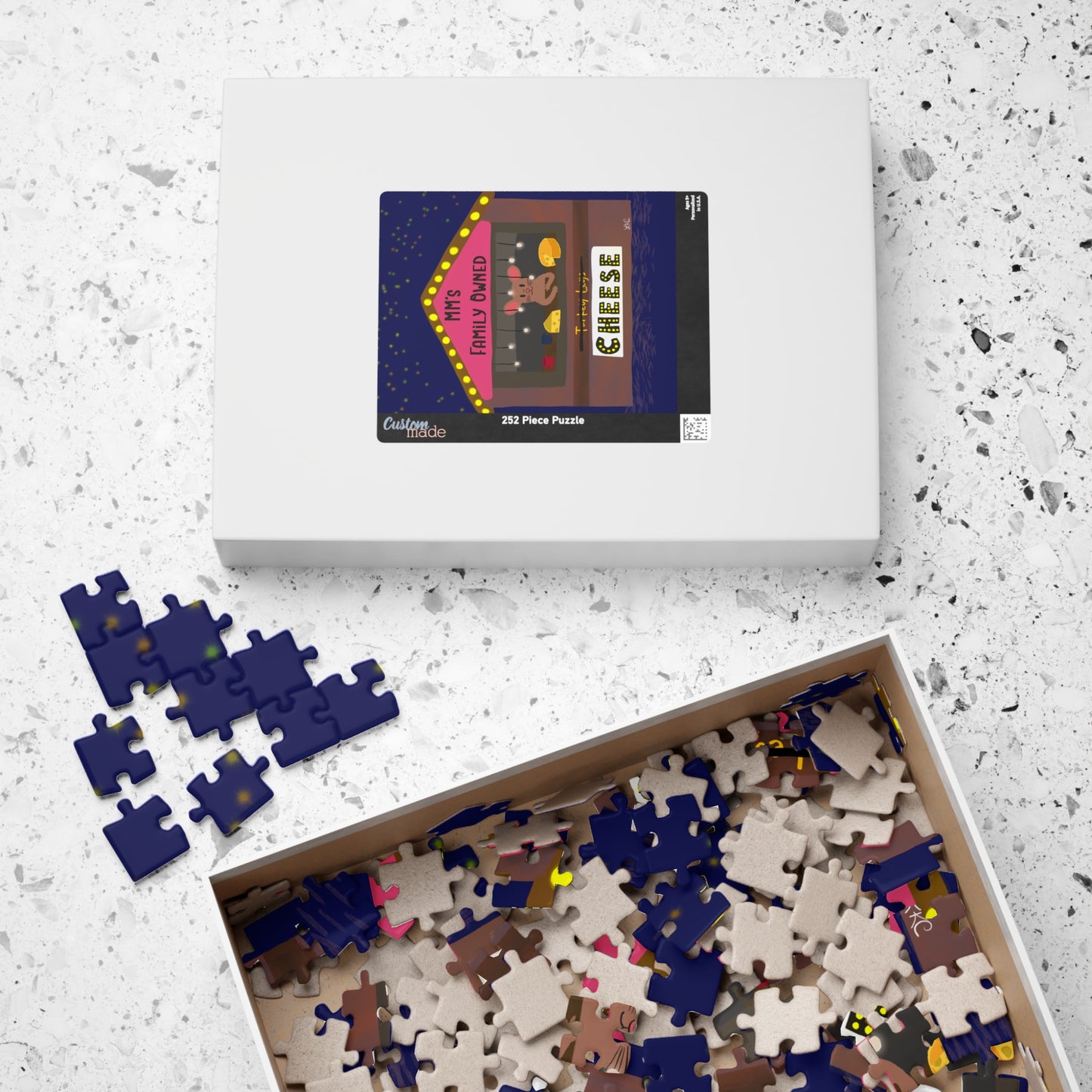 Puzzle, Mocha Mouse Works the Cheese Hut, Jigsaw Puzzle, Family Fun, 110-520 Pieces