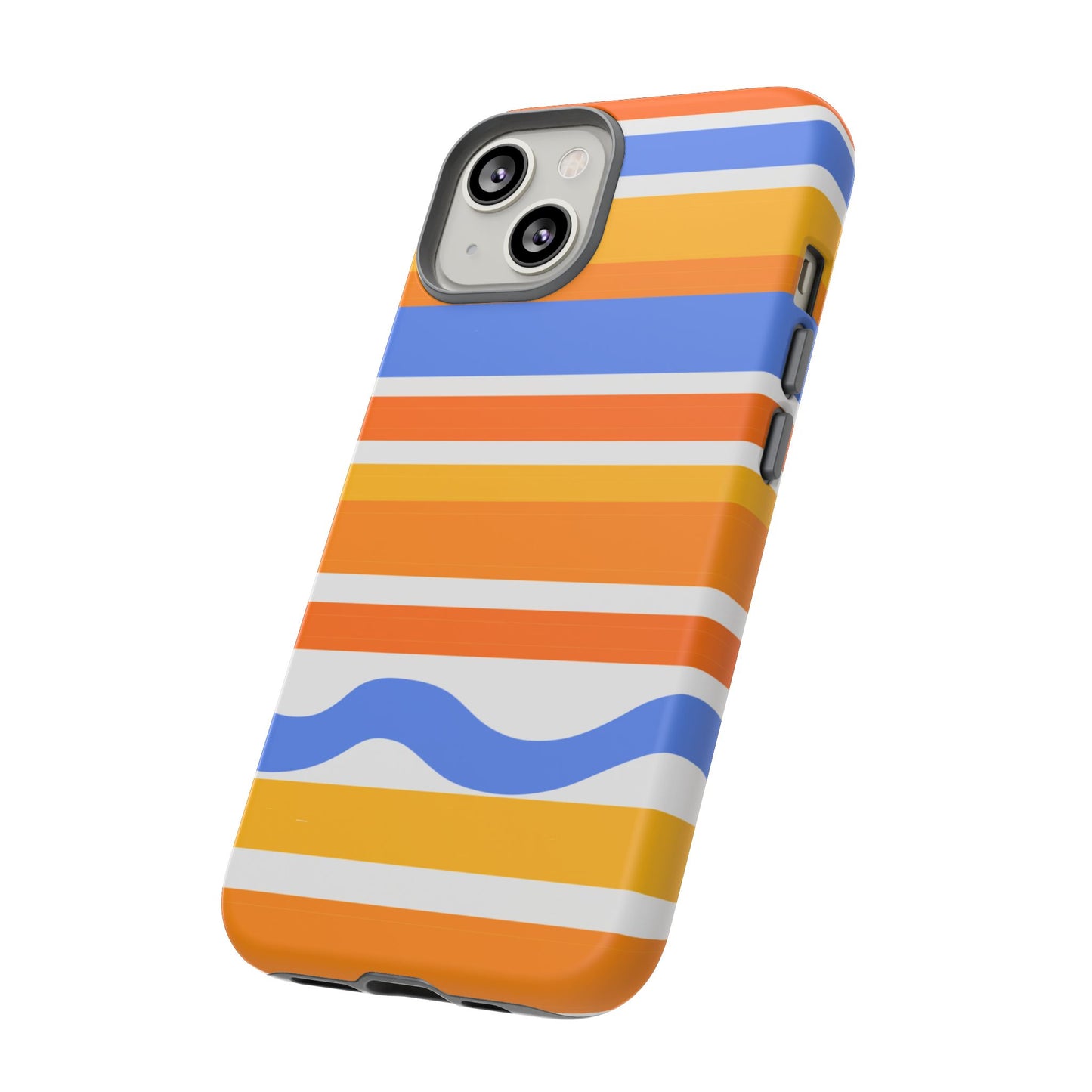 Citrus Orange Stripes Phone Case| Tough Case