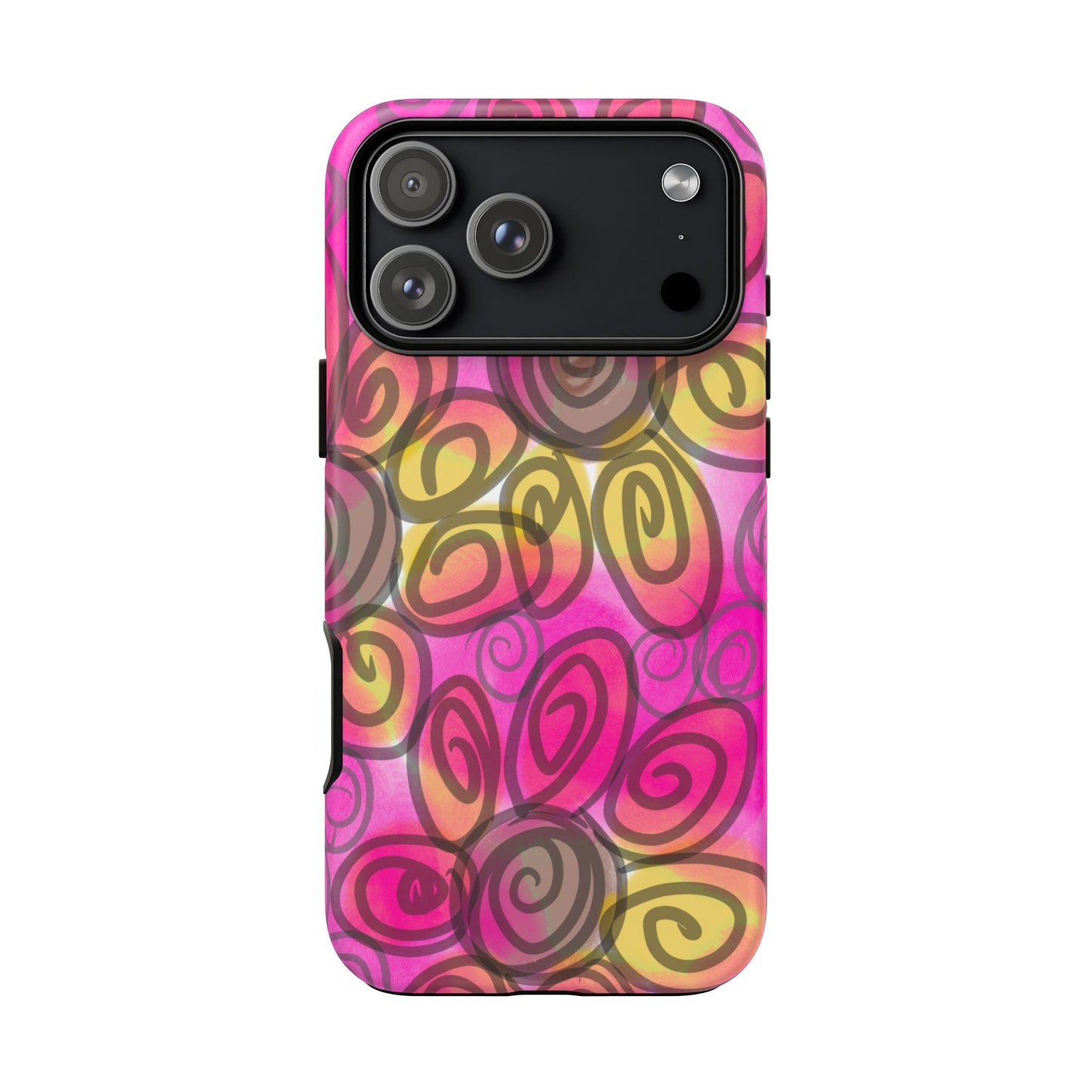Wonky Pink Floral Phone Case| Tough Case