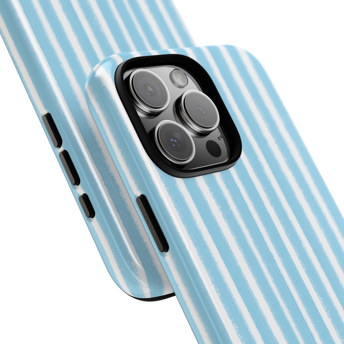 Phone Case, Messy Blue Stripes Design, Tough Phone Case