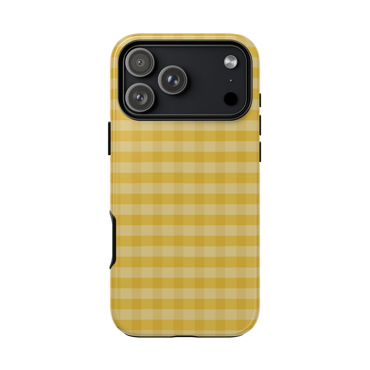 Phone Case, Yellow Gingham Design, Tough Phone Case
