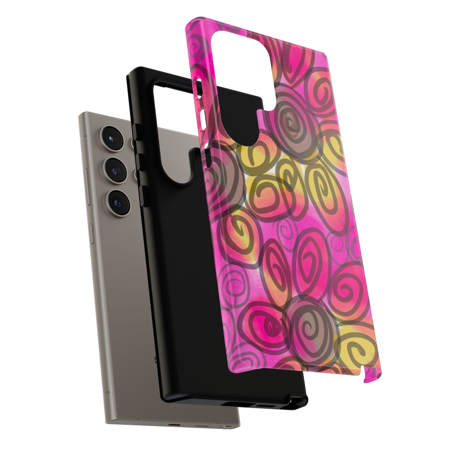 Wonky Pink Floral Phone Case| Tough Case