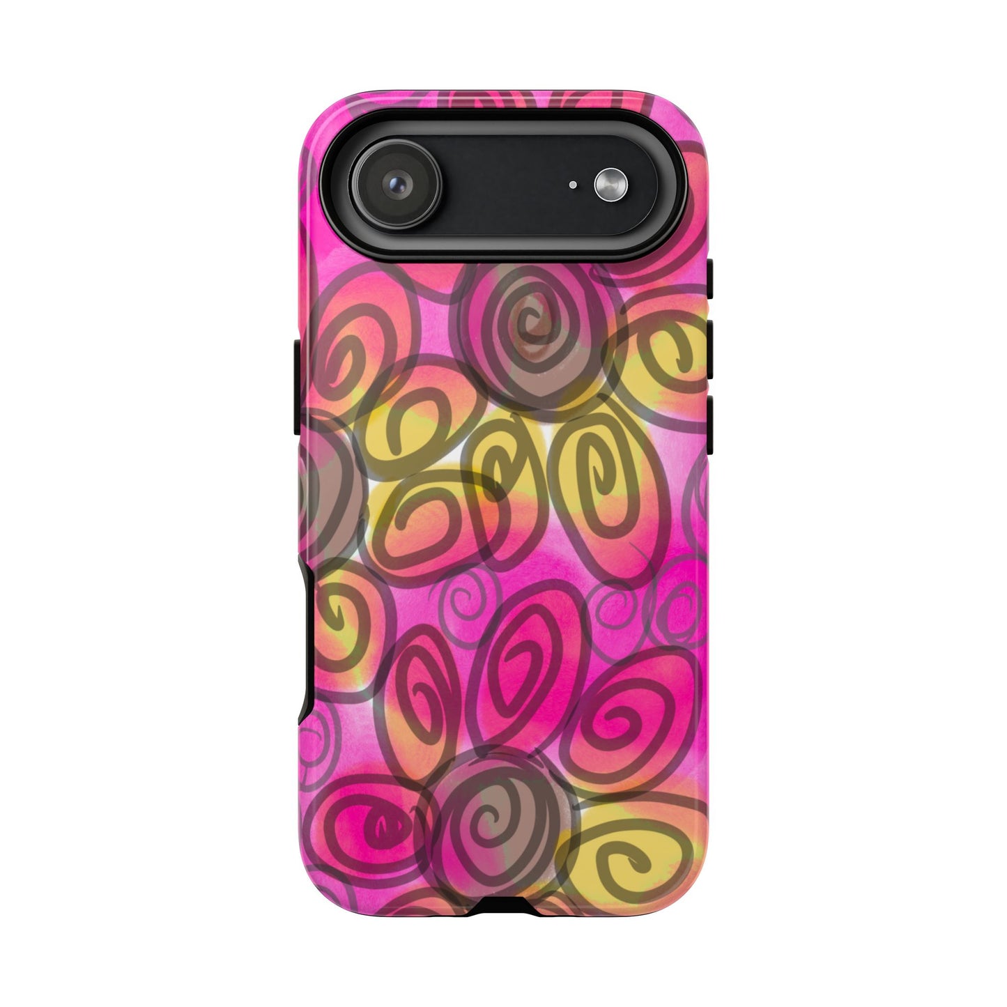 Wonky Pink Floral Phone Case| Tough Case
