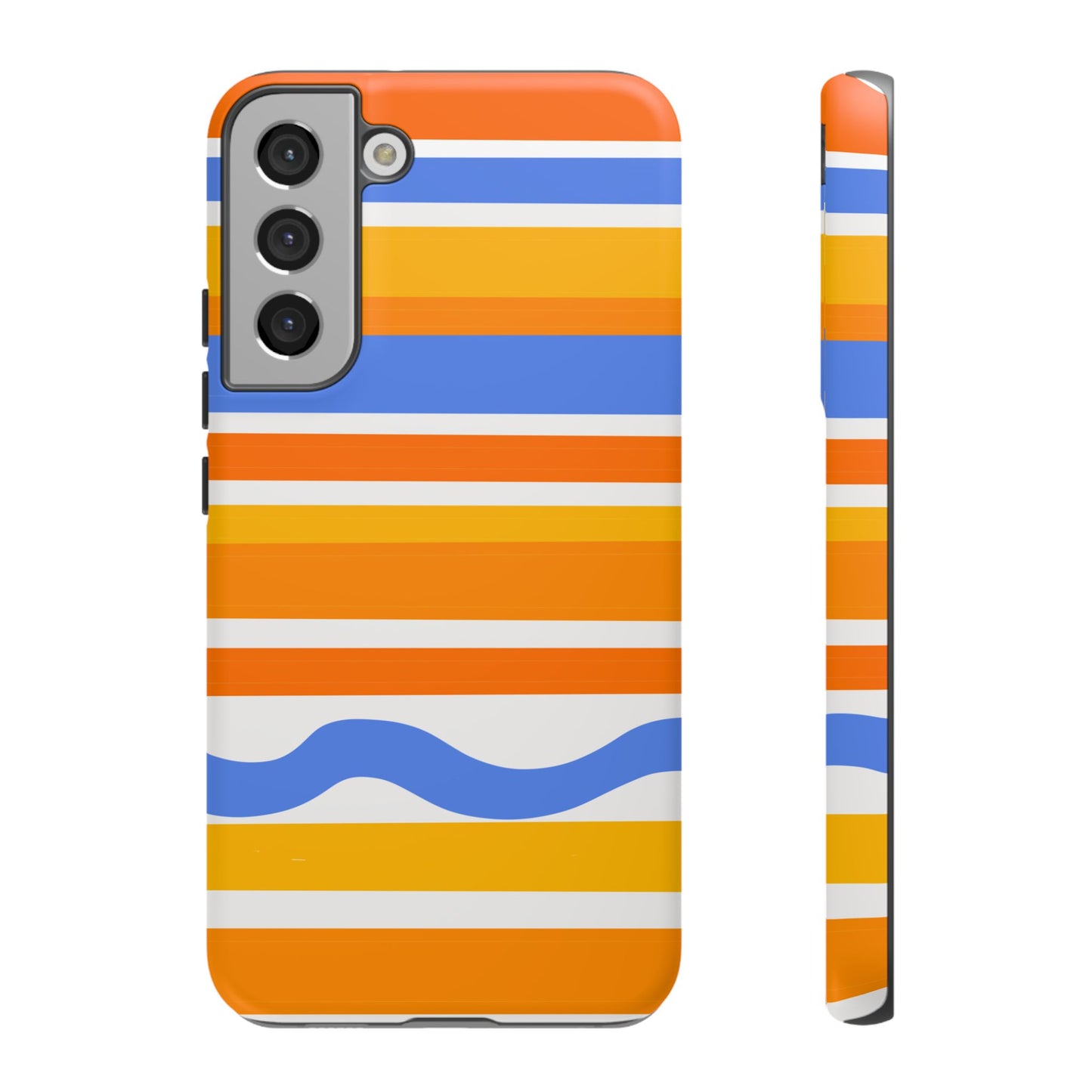 Citrus Orange Stripes Phone Case| Tough Case